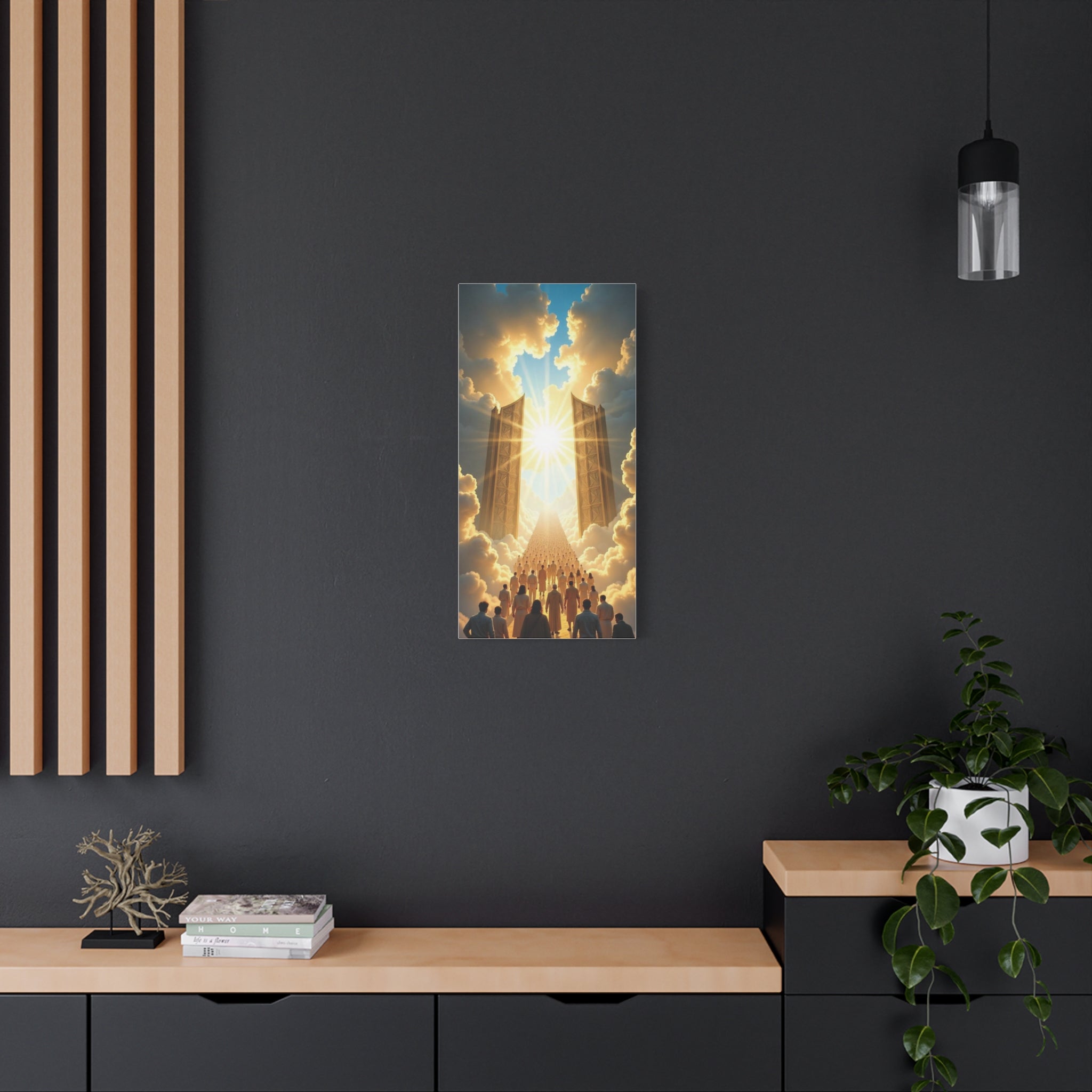 Inspirational Heavens Gate Matte Canvas Art, Uplifting Wall Decor, Hopeful Home Art, Motivational Canvas Print, Spiritual Canvas Decoration