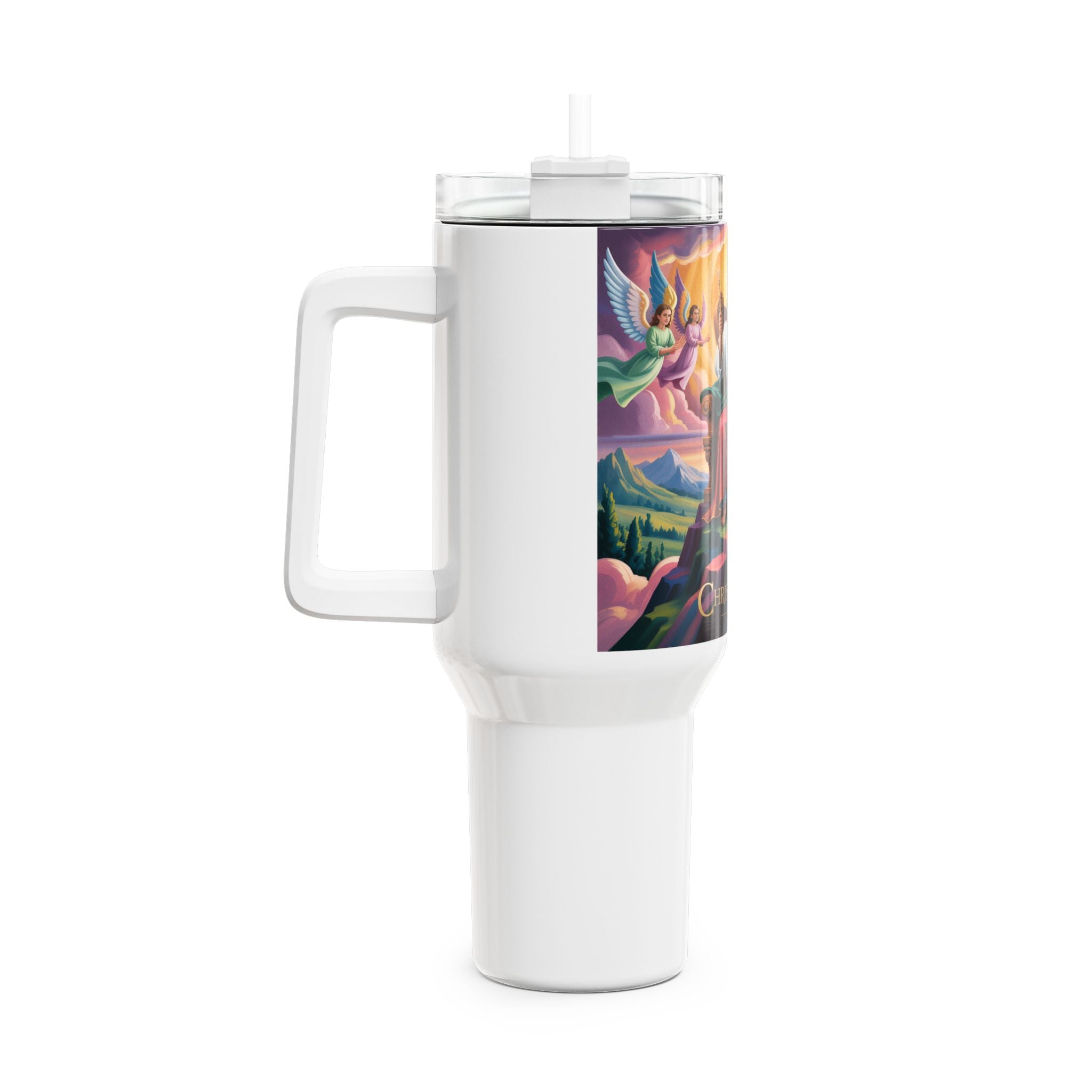Christ is King 40oz Tumbler - Inspirational Travel Mug, Faithful Drinkware, Christian Gift, Motivational Tumbler, Bible Verse Cup