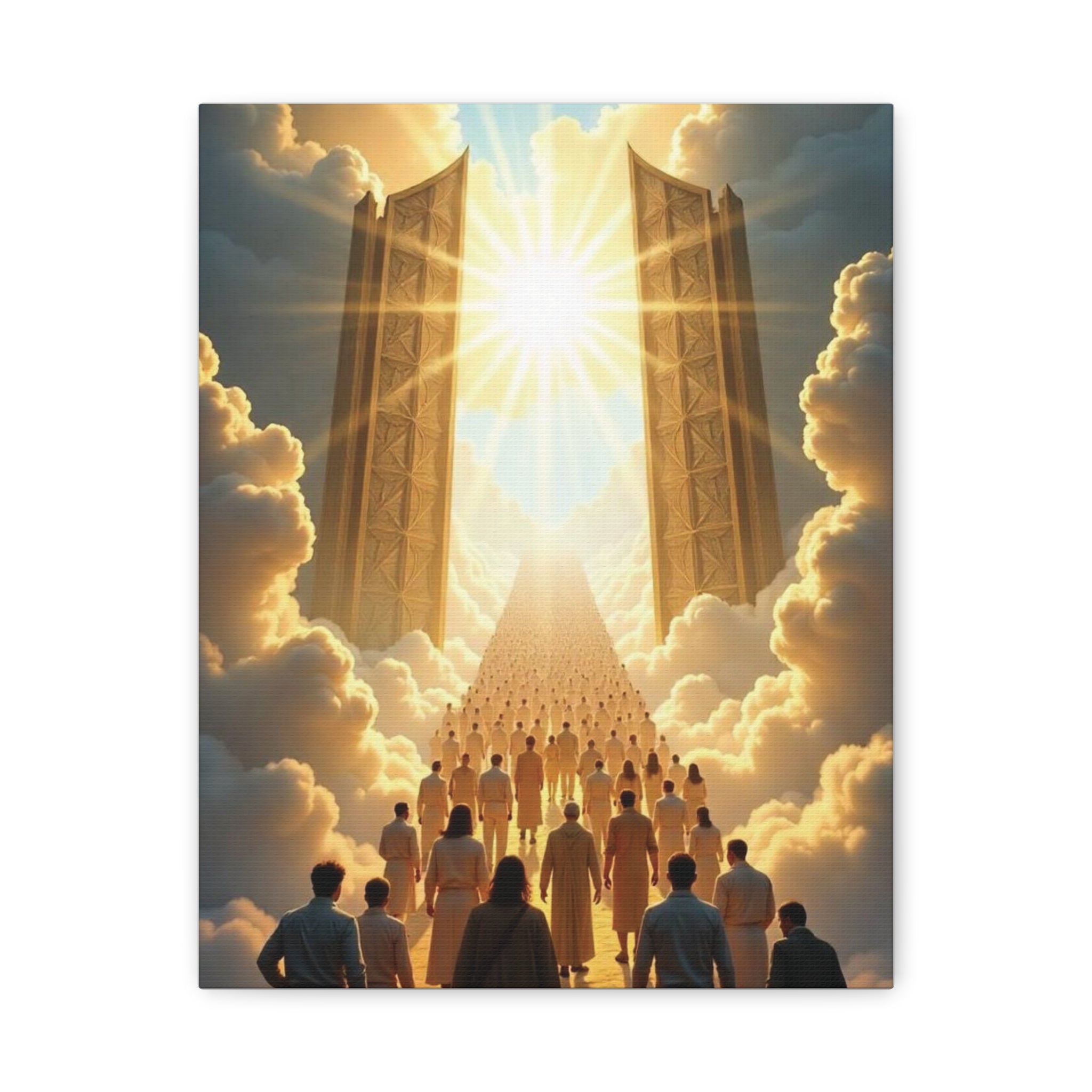 Inspirational Heavens Gate Matte Canvas Art, Uplifting Wall Decor, Hopeful Home Art, Motivational Canvas Print, Spiritual Canvas Decoration