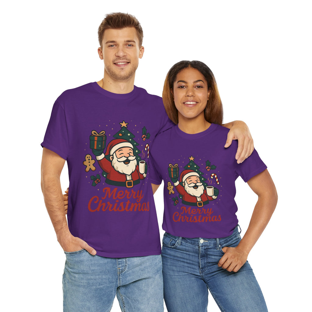 Christmas Santa Tee - "Merry Christmas" Holiday Graphic T-Shirt