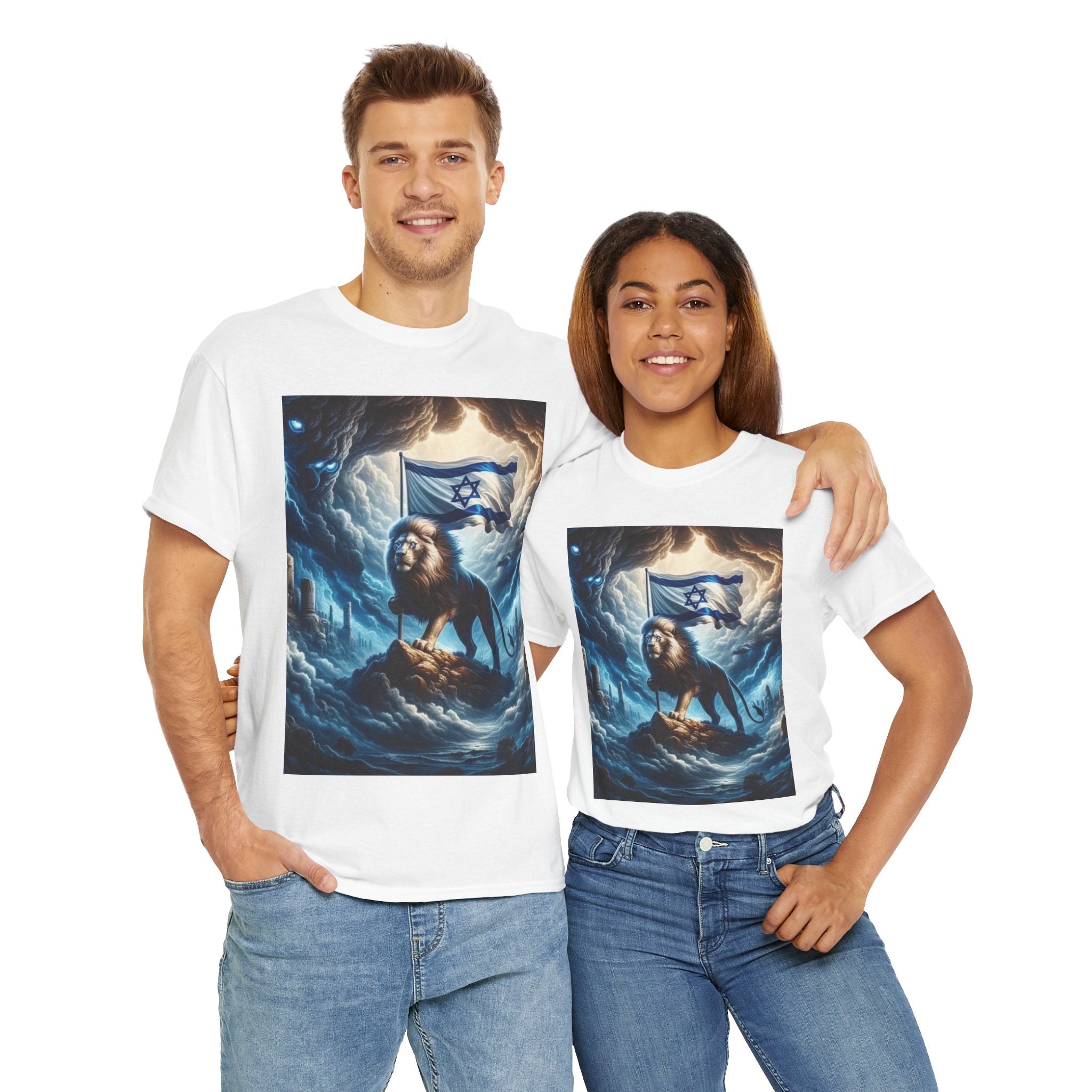 Majestic Lion Unisex Heavy Cotton Tee - Inspirational Apparel, Gift for Animal Lovers, Graphic Tee, Unique T-Shirt, Casual Wear