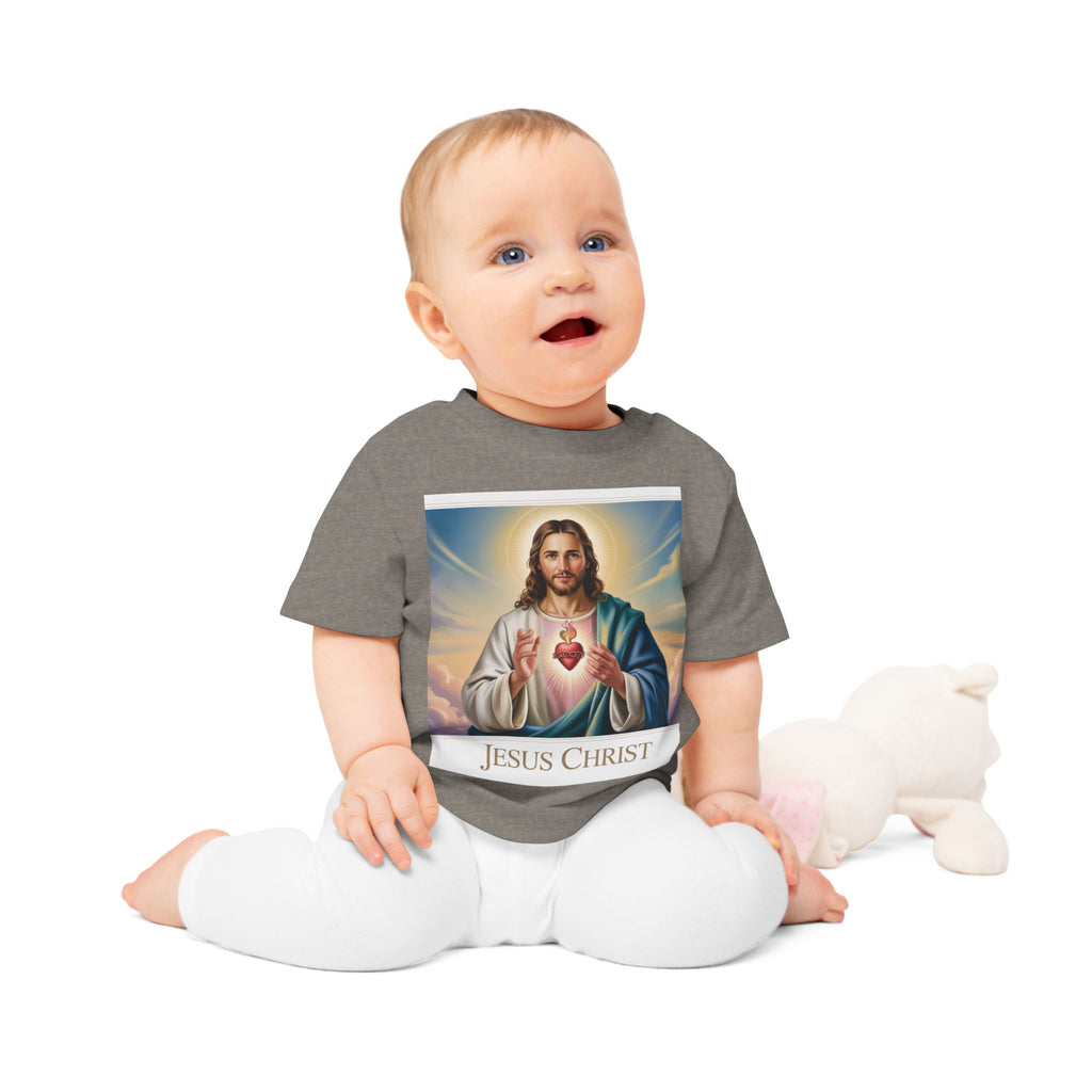 Jesus Christ Baby T-Shirt, Cute Christening Outfit, Infant Religious Apparel, Baby Shower Gift, First Communion Top
