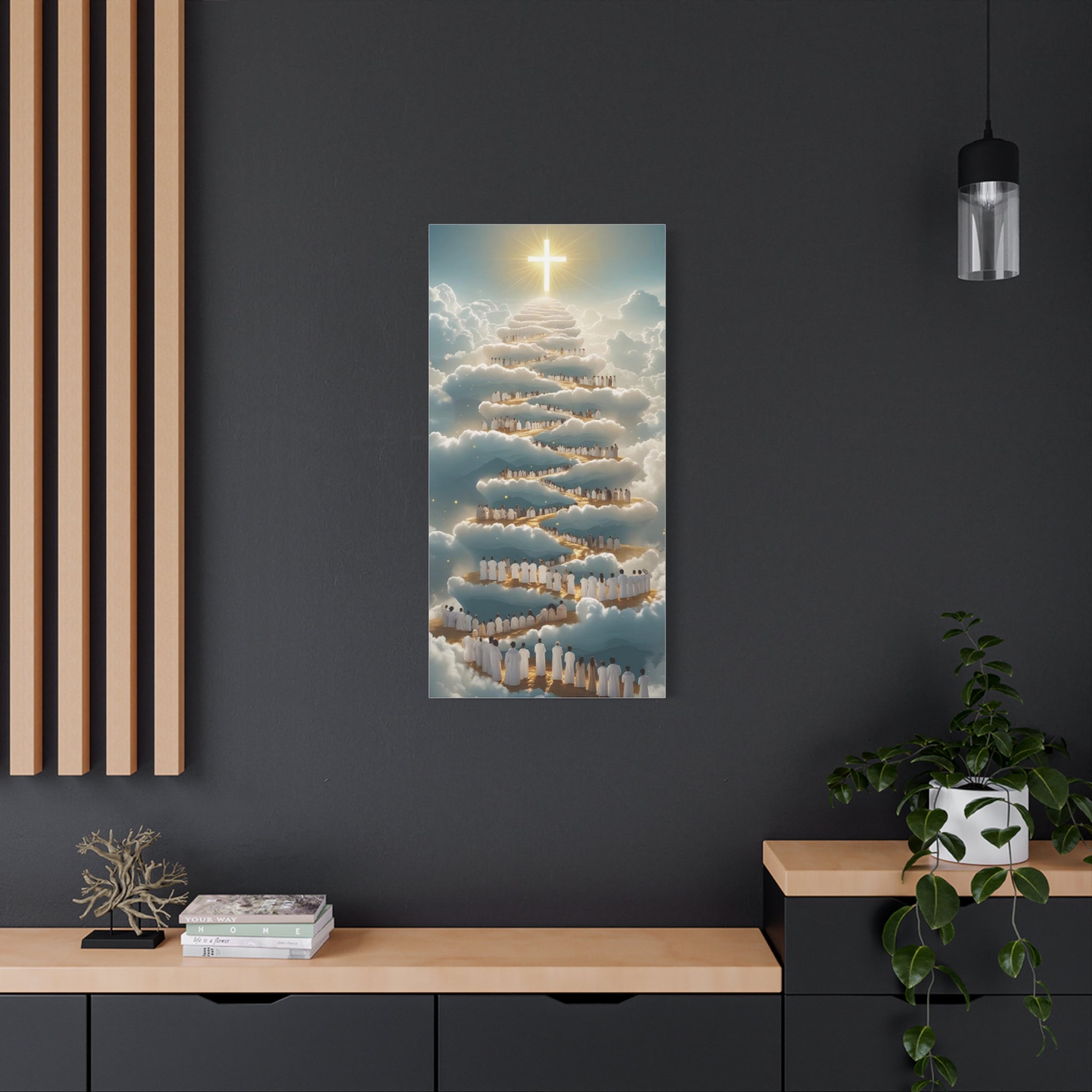 Heavenly Cloud Canvas Art, Spiritual Wall Decor, Christian Home Accent, Inspirational Gift, Faith-Inspired Artwork