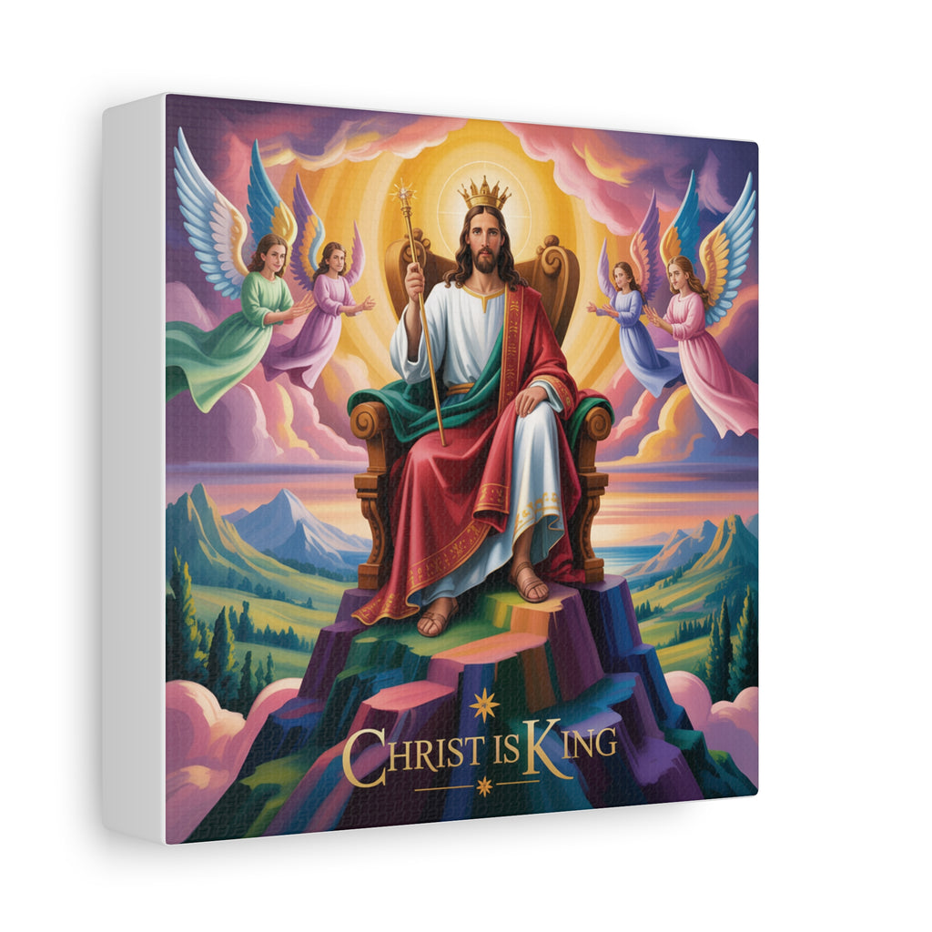 Christ is King Matte Canvas Wall Art, Religious Home Decor, Inspirational Artwork, Christian Gift, Uplifting Wall Decor