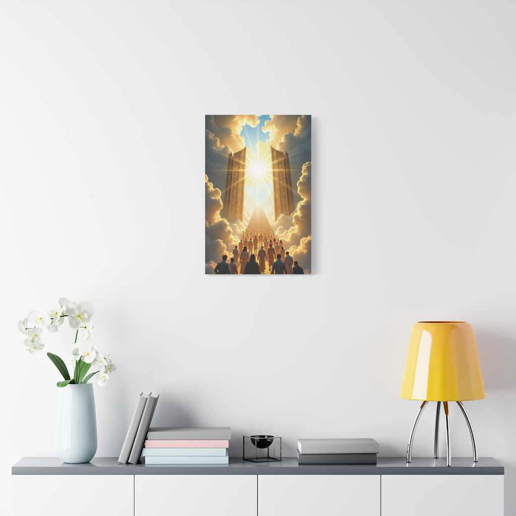 Inspirational Heavens Gate Matte Canvas Art, Uplifting Wall Decor, Hopeful Home Art, Motivational Canvas Print, Spiritual Canvas Decoration