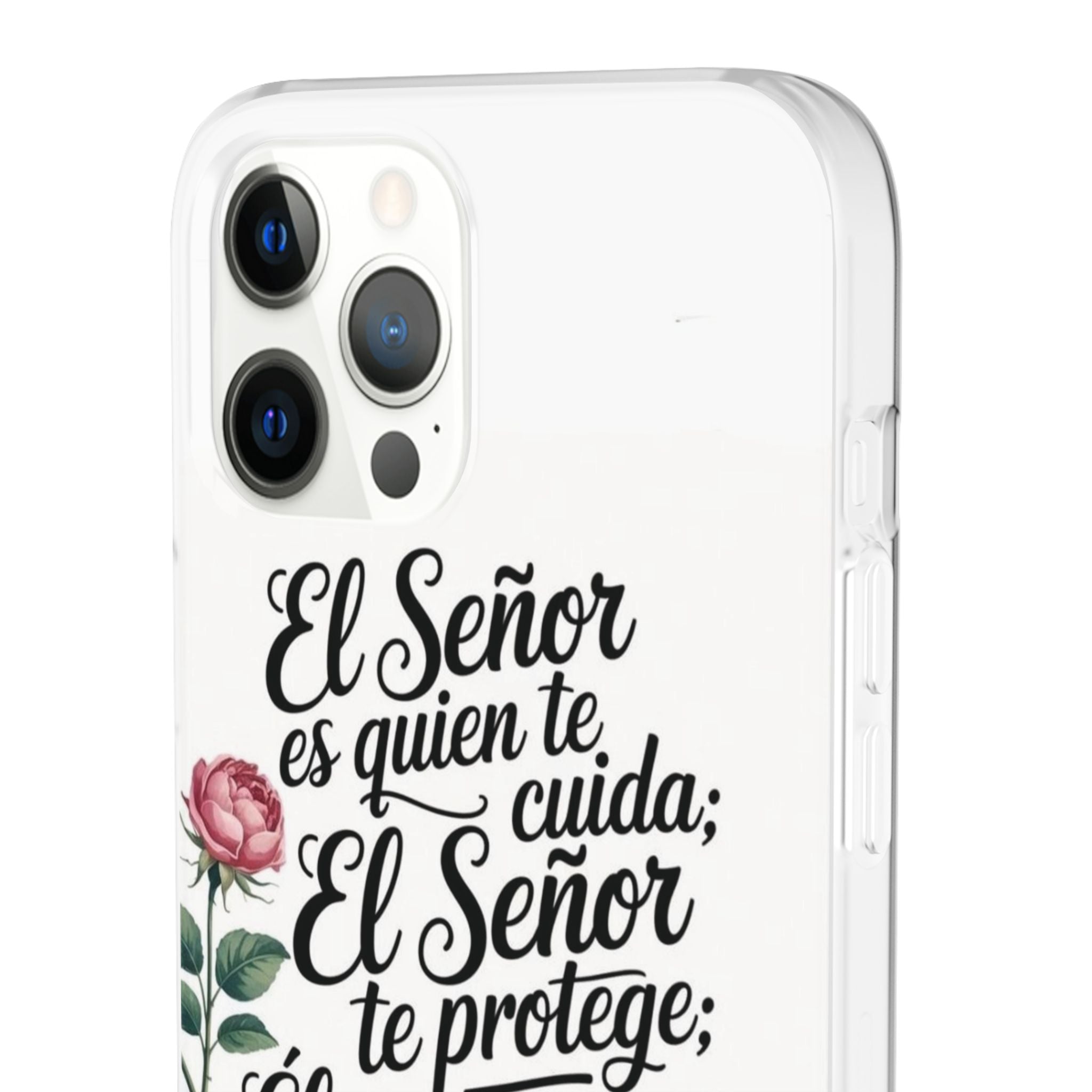 Inspirational Phone Case with Psalm 121:5 Quote, Flexi Case for Protection, Bible Verse Case, Gift for Faith Lovers, Spiritual Décor