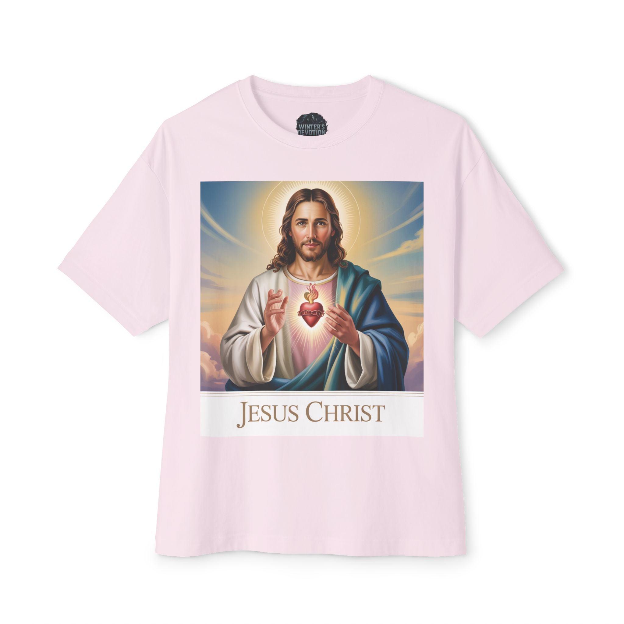 Spiritual Oversized Tee - Vintage Jesus & Virgin Mary Graphic Tee, Faith-Based Fashion, Unisex Gift, Christian Apparel, Nostalgic Tee