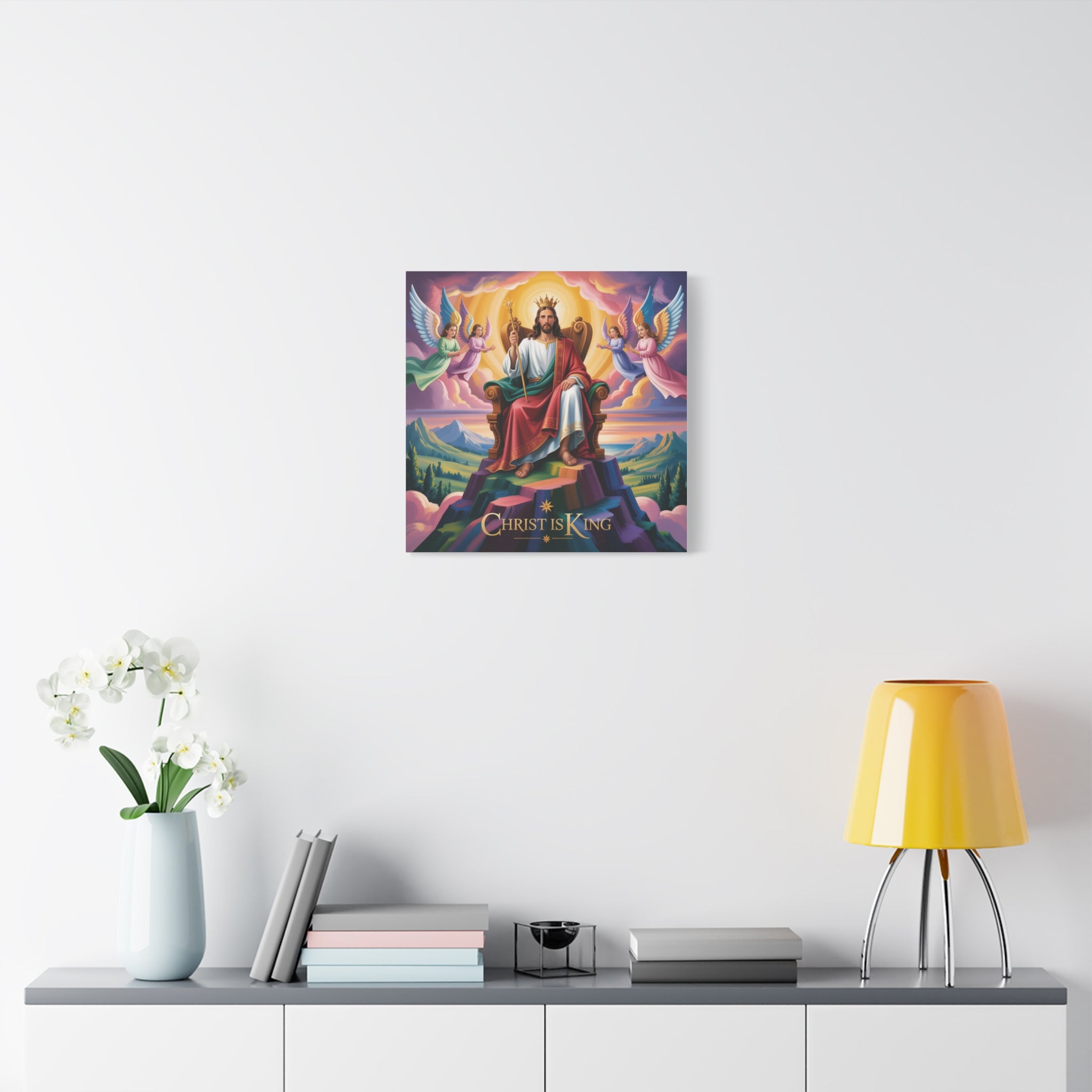 Christ is King Matte Canvas Wall Art, Religious Home Decor, Inspirational Artwork, Christian Gift, Uplifting Wall Decor