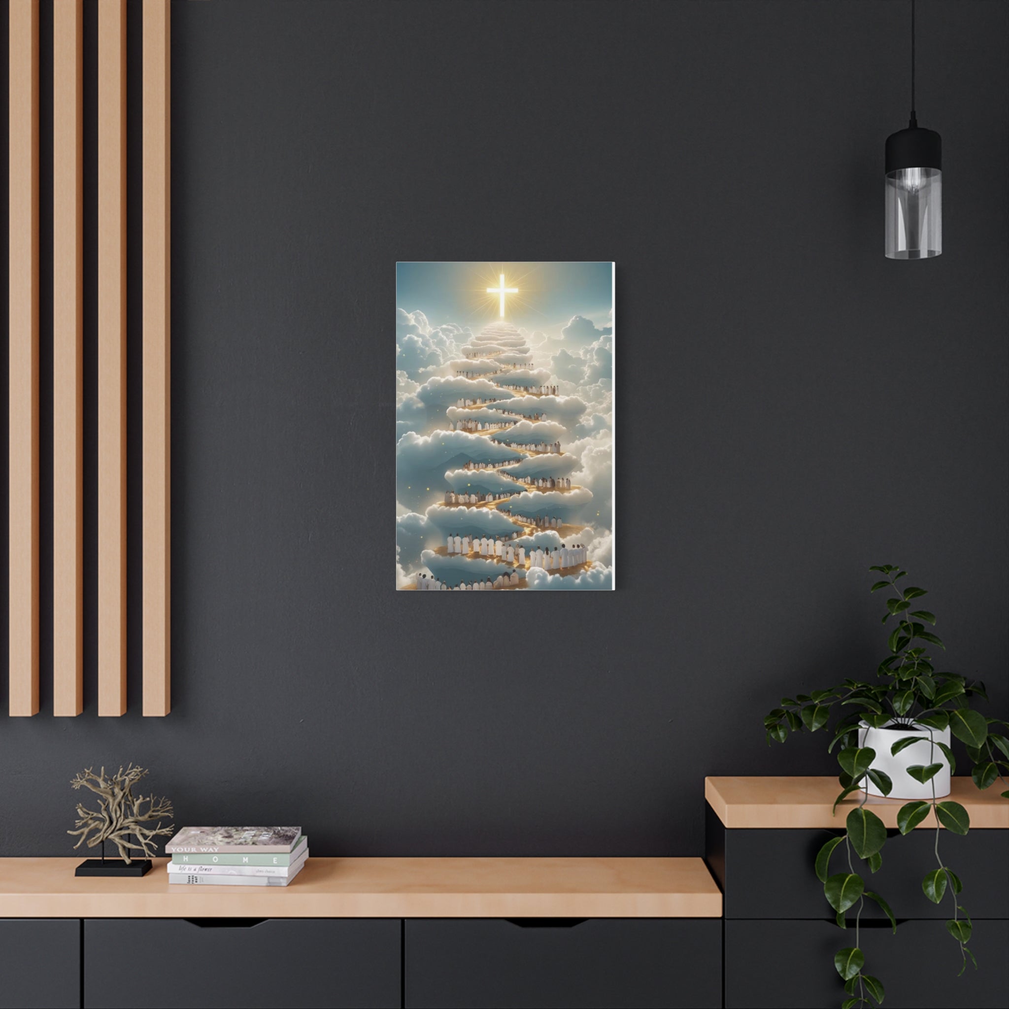 Heavenly Cloud Canvas Art, Spiritual Wall Decor, Christian Home Accent, Inspirational Gift, Faith-Inspired Artwork