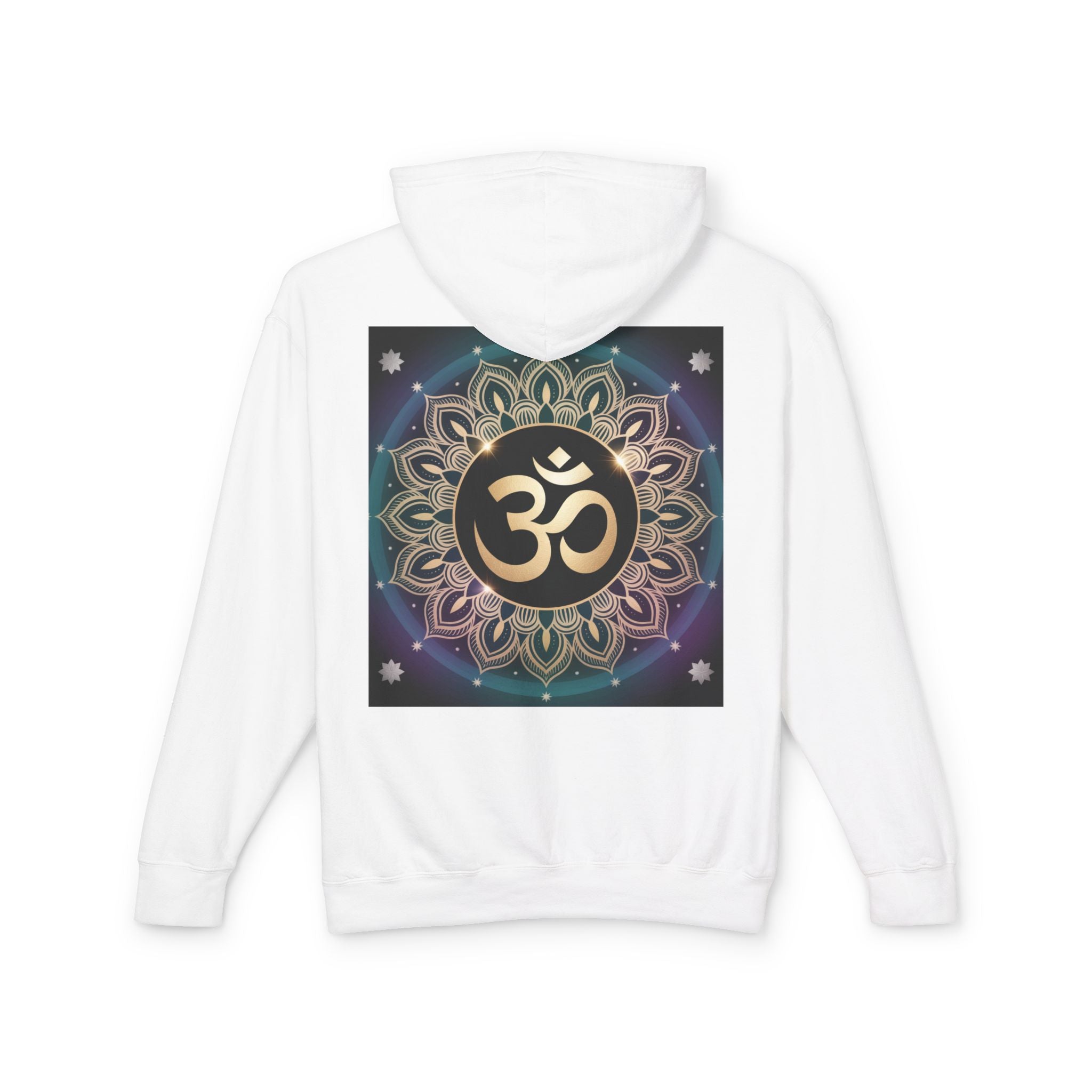 Spiritual Unisex Hoodie, Inspirational Hooded Sweatshirt, Yoga Apparel, Meditation Fashion, Ganesh and Om Design