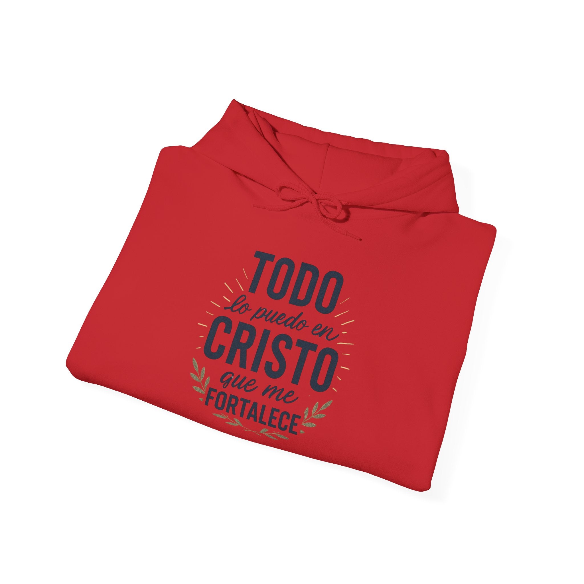 Christian Hoodie - "Todo lo puedo en Cristo" / "Dios te bendiga" Inspirational Spanish Pullover
