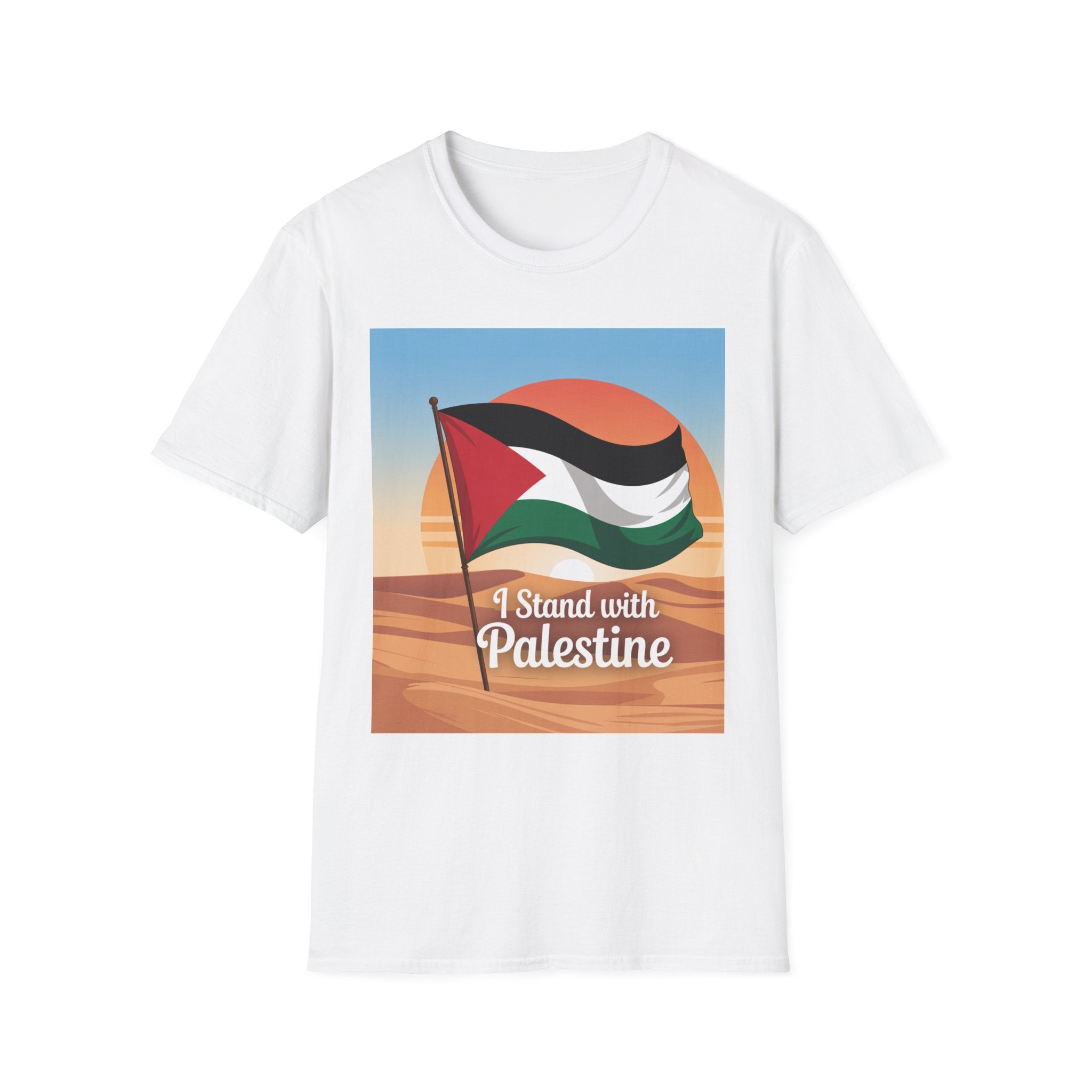 Palestine Pride Unisex Softstyle T-Shirt, Casual Wear, Statement Tee, Gift for Activists, Festival Apparel, Protest Clothing