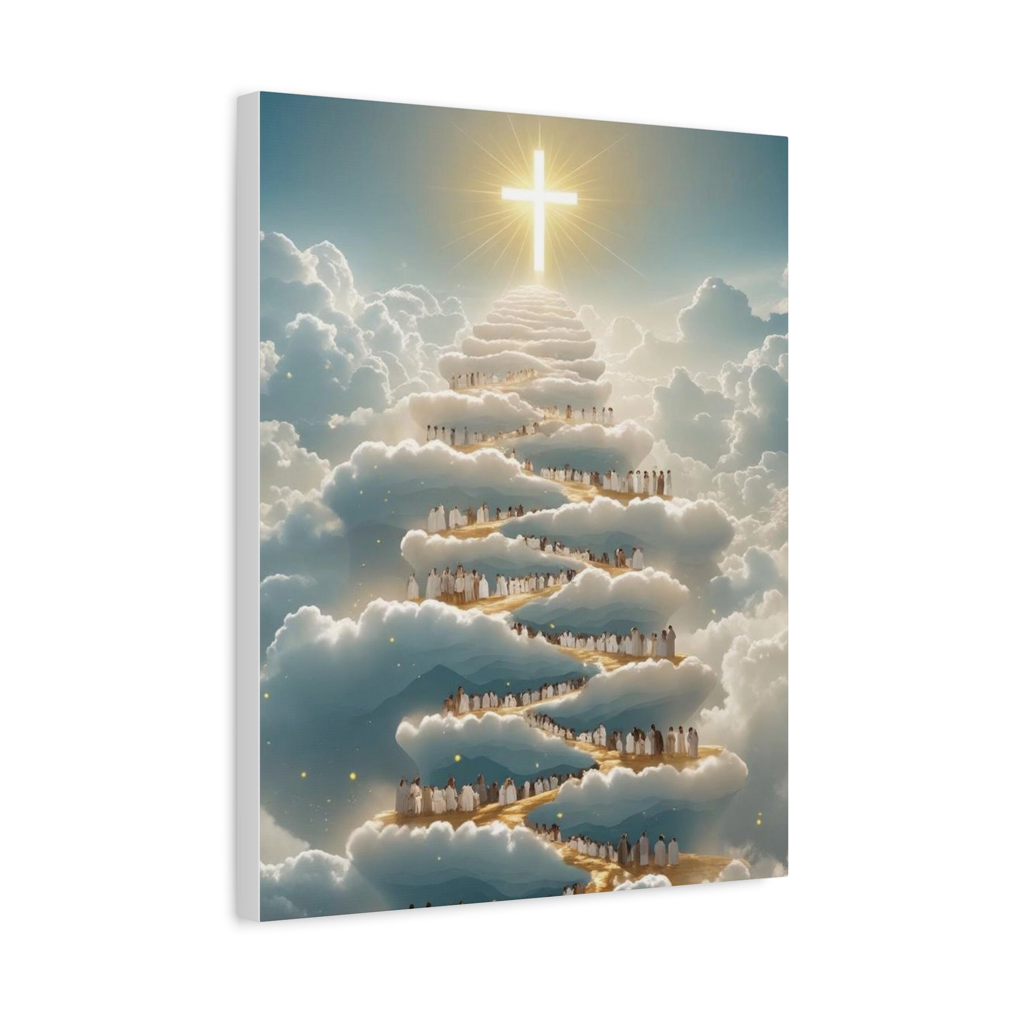 Heavenly Cloud Canvas Art, Spiritual Wall Decor, Christian Home Accent, Inspirational Gift, Faith-Inspired Artwork