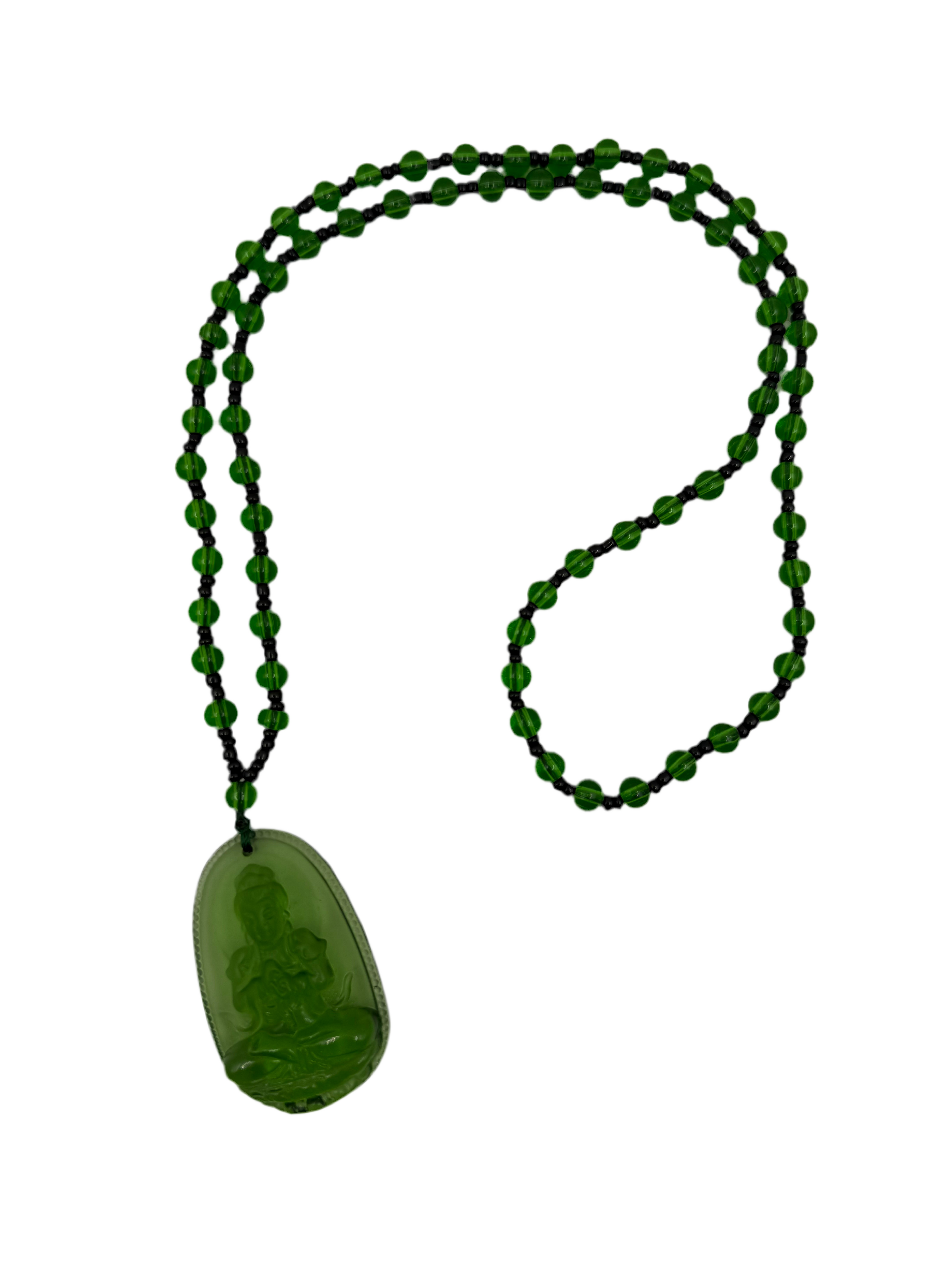 Buddha Pendant Crystal Stone Chain Necklace Women Men Lucky Jewelry Accessory