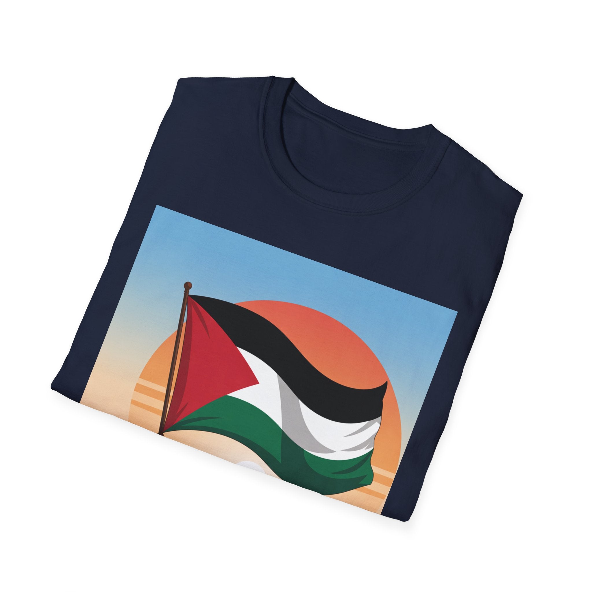 Palestine Pride Unisex Softstyle T-Shirt, Casual Wear, Statement Tee, Gift for Activists, Festival Apparel, Protest Clothing