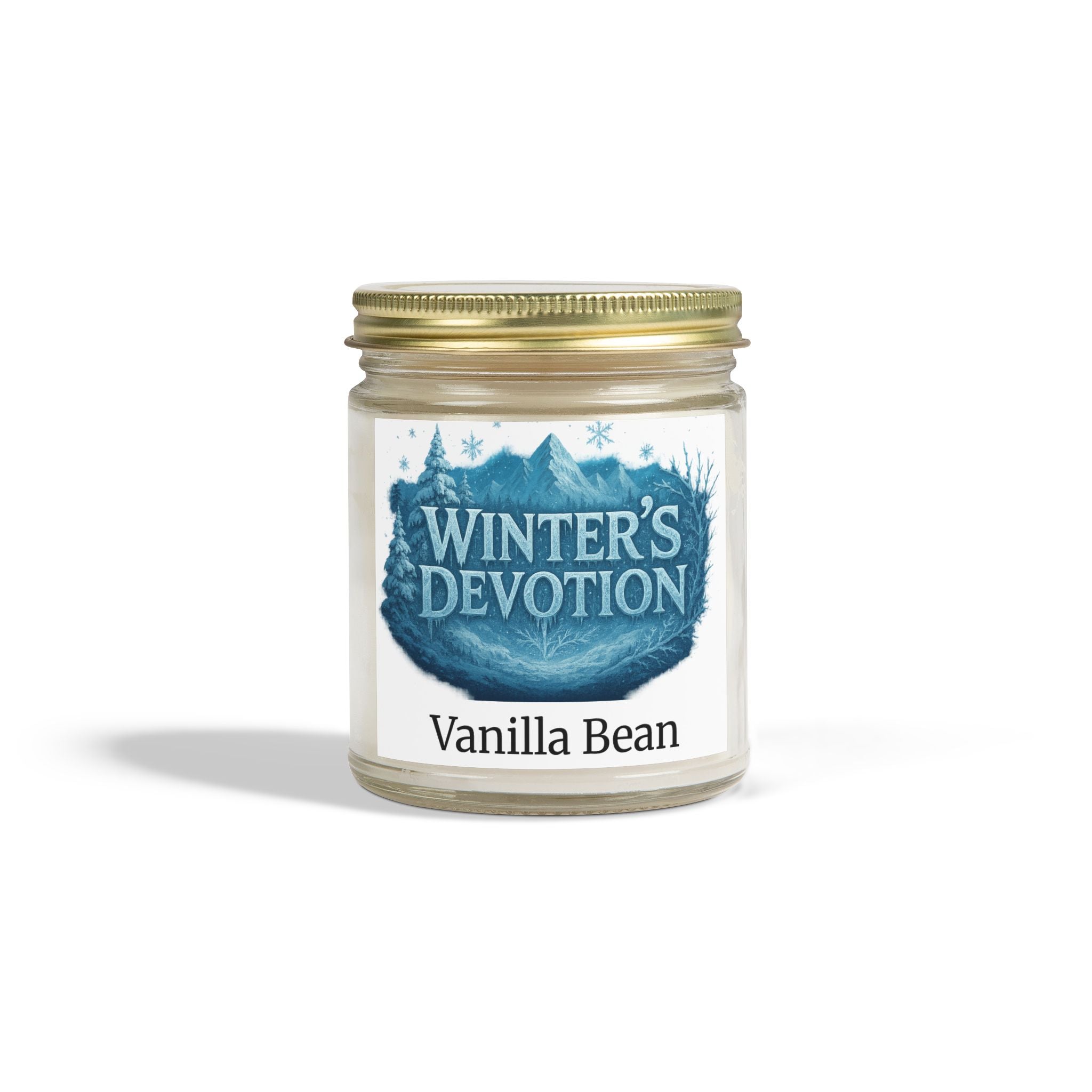 Warm Winter's Devotion Scented Candle - Coconut Apricot Wax, Cozy Home Fragrance, Gift for Holidays, Relaxation