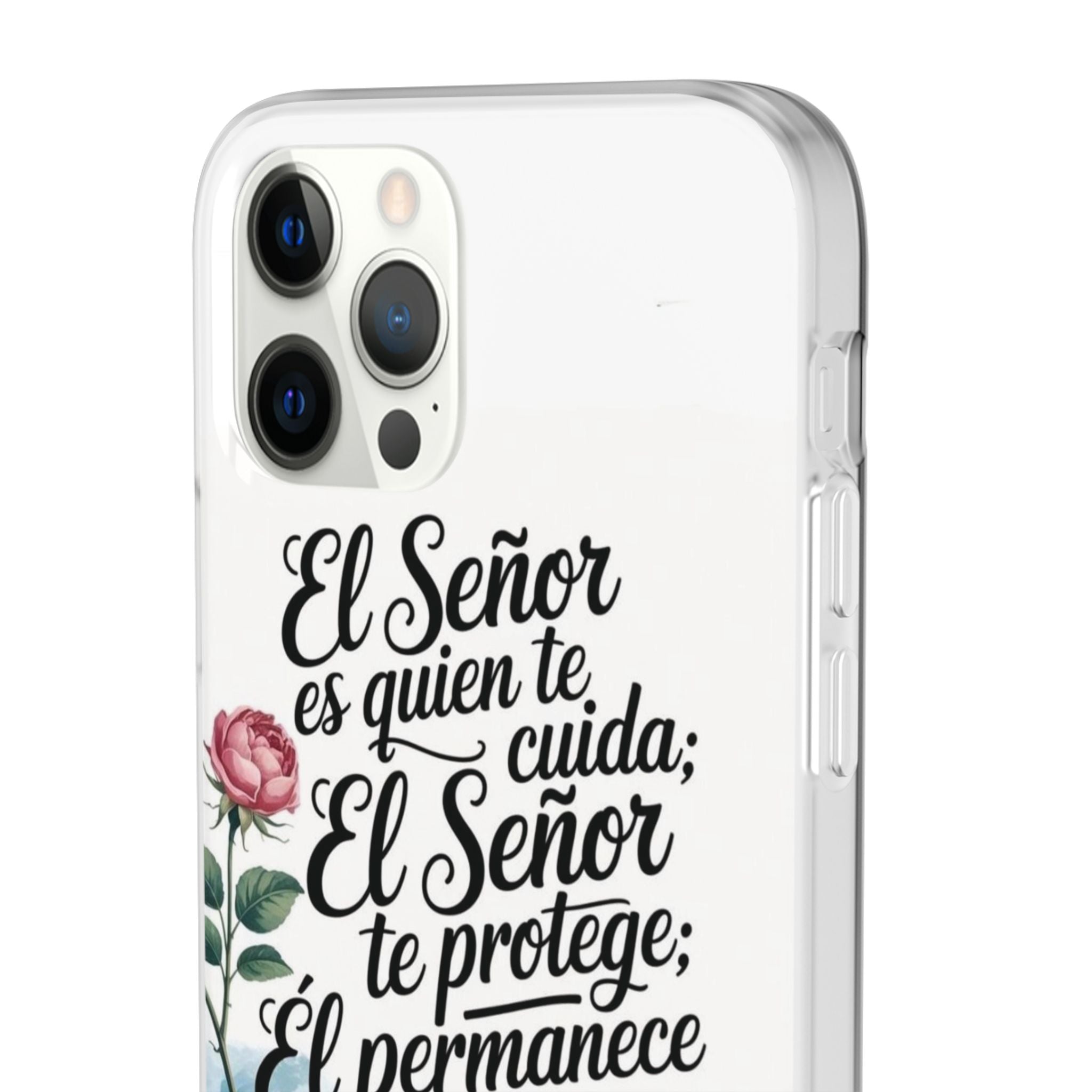 Inspirational Phone Case with Psalm 121:5 Quote, Flexi Case for Protection, Bible Verse Case, Gift for Faith Lovers, Spiritual Décor