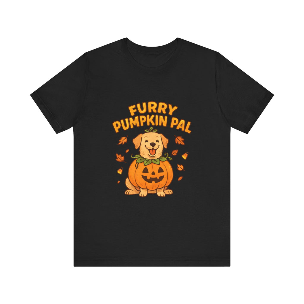 Furry Pumpkin Pal Dog Tee - Halloween Unisex Shirt
