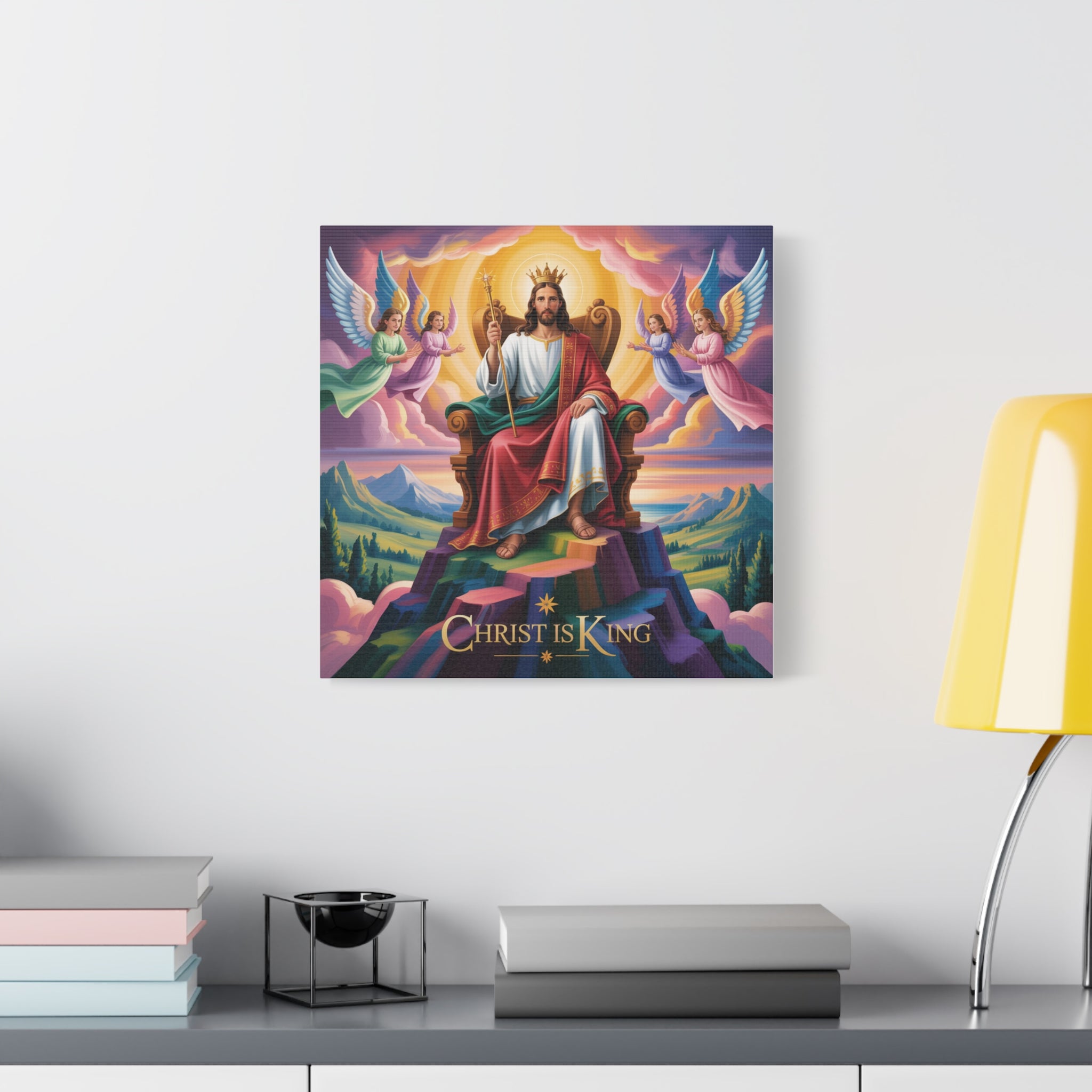 Christ is King Matte Canvas Wall Art, Religious Home Decor, Inspirational Artwork, Christian Gift, Uplifting Wall Decor