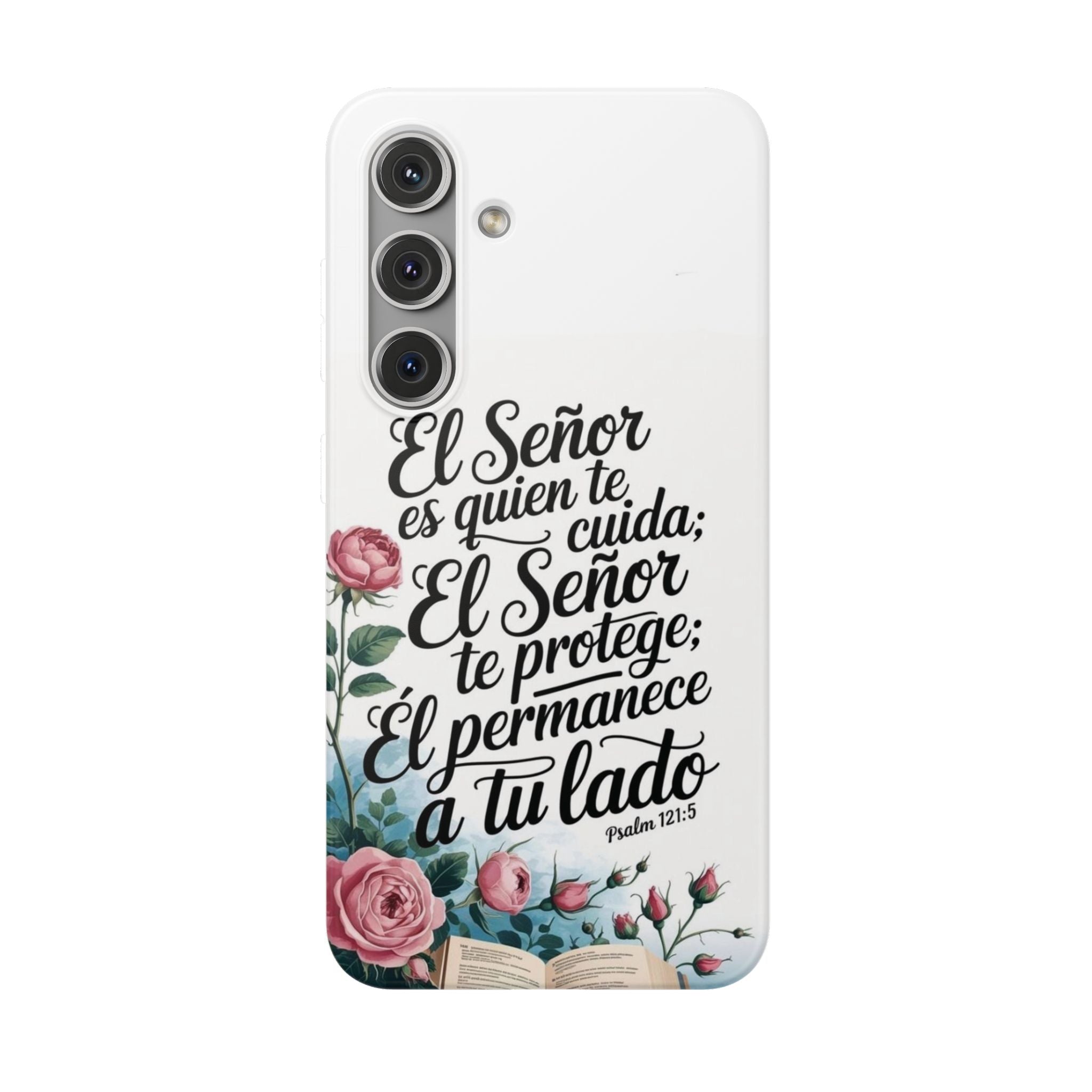 Inspirational Phone Case with Psalm 121:5 Quote, Flexi Case for Protection, Bible Verse Case, Gift for Faith Lovers, Spiritual Décor