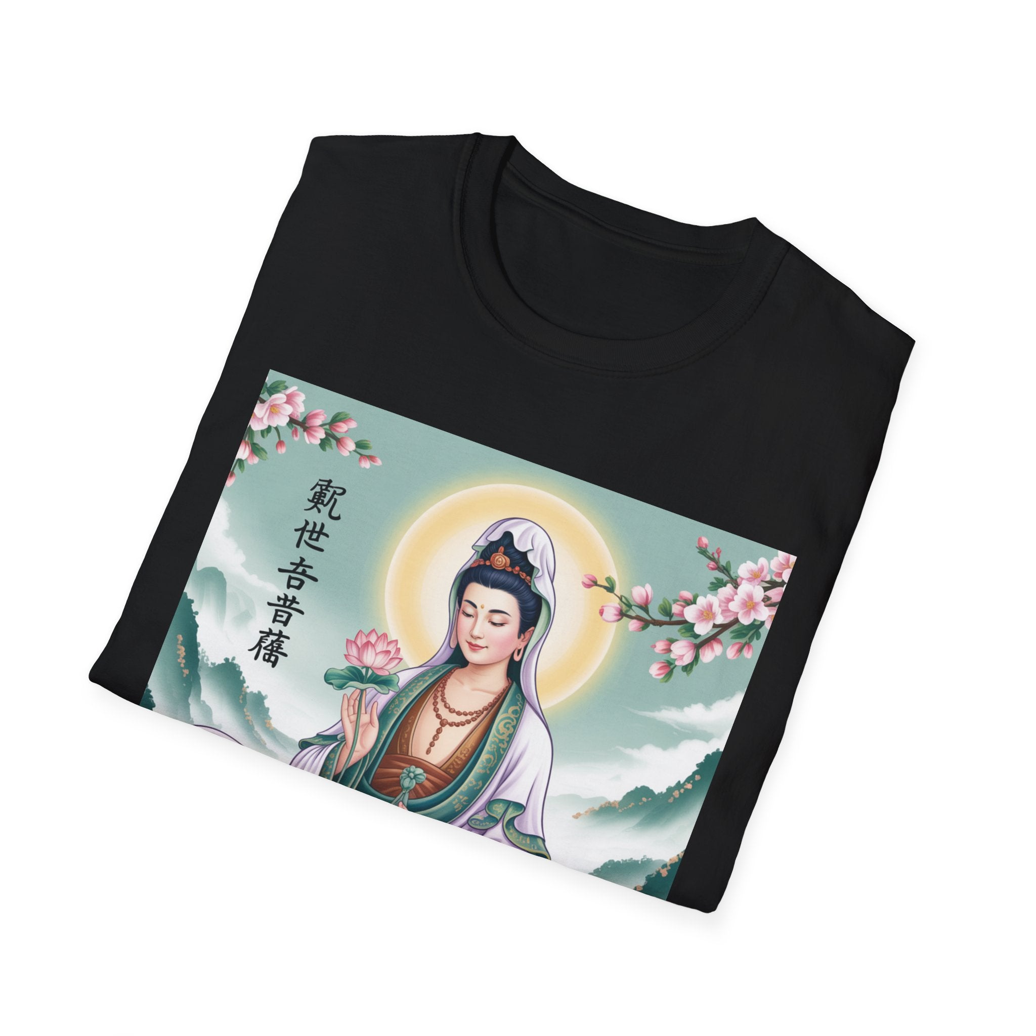 Buddha Guan Yin Graphic T-Shirt, Spiritual Tee, Meditation Top, Zen Apparel, Gift for Yogis, Mindfulness Clothing
