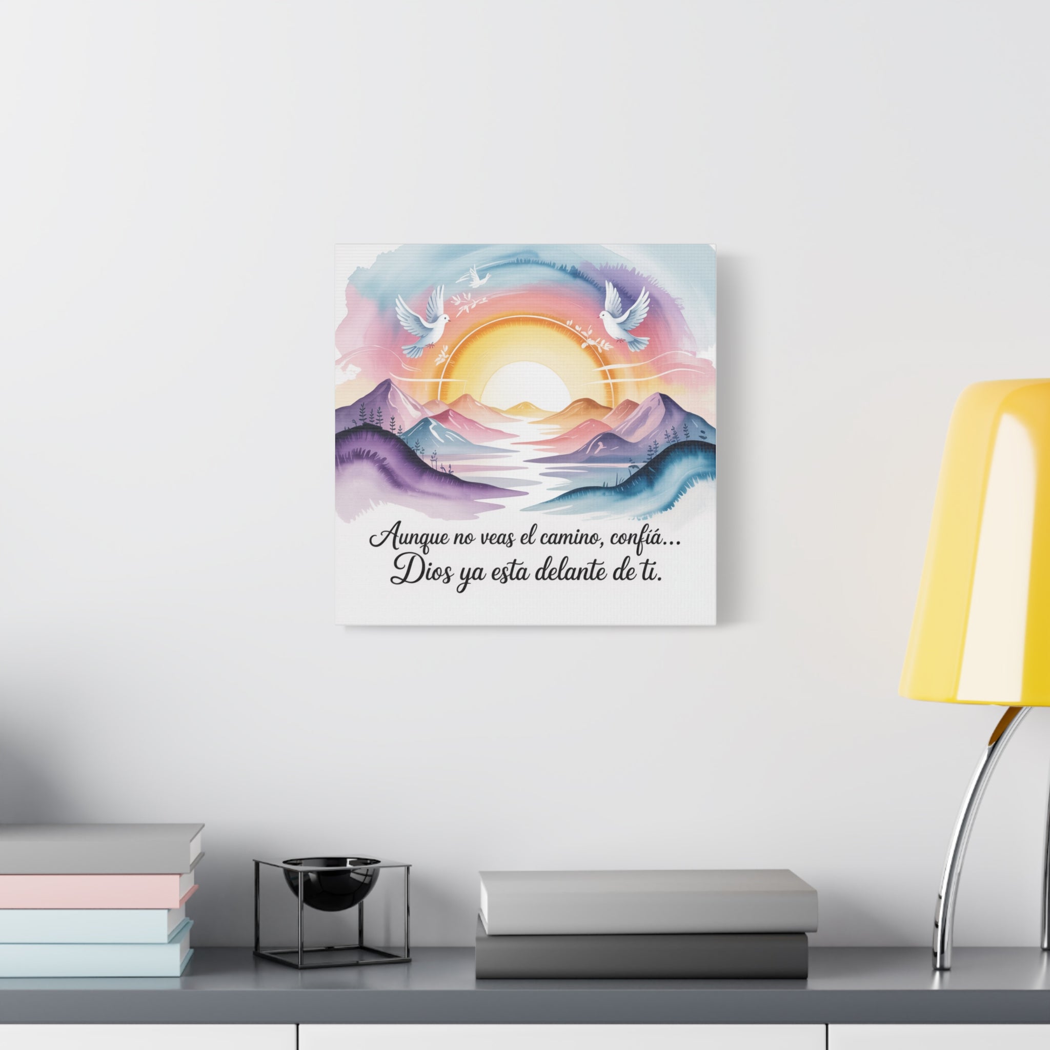 Inspirational Canvas Wall Art, Faith Motivational Decor, Colorful Nature Print, Home Office Decoration, Meaningful Gift for Friends