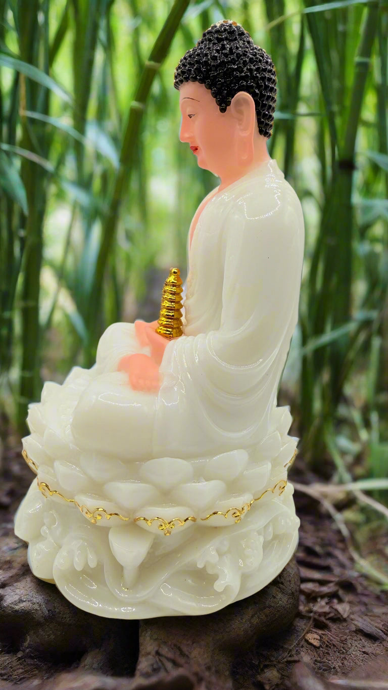 Beautiful White Buddha Statue
