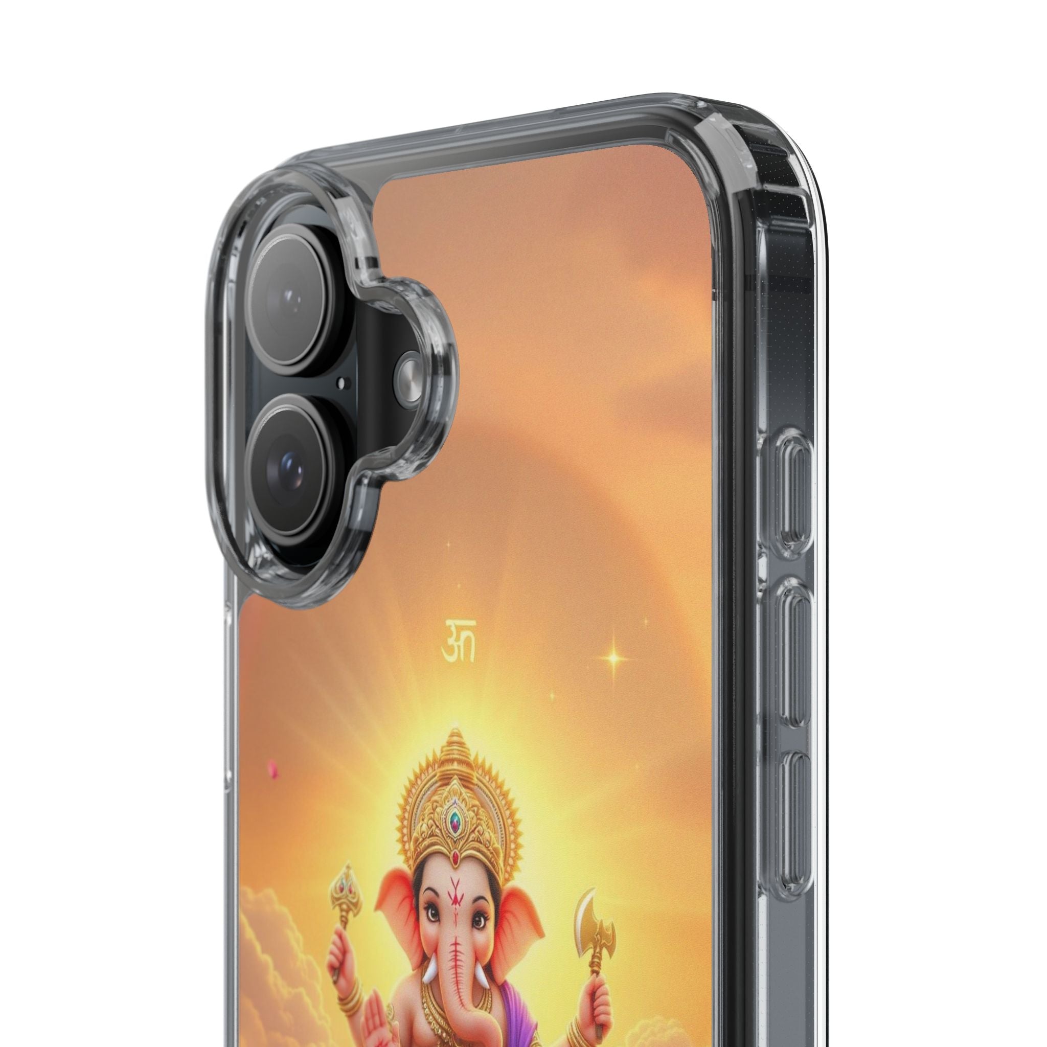 Ganesh Clear Phone Case, Spiritual iPhone Cover, Hindu God Phone Protector, Gift for Her, Boho Phone Accessories