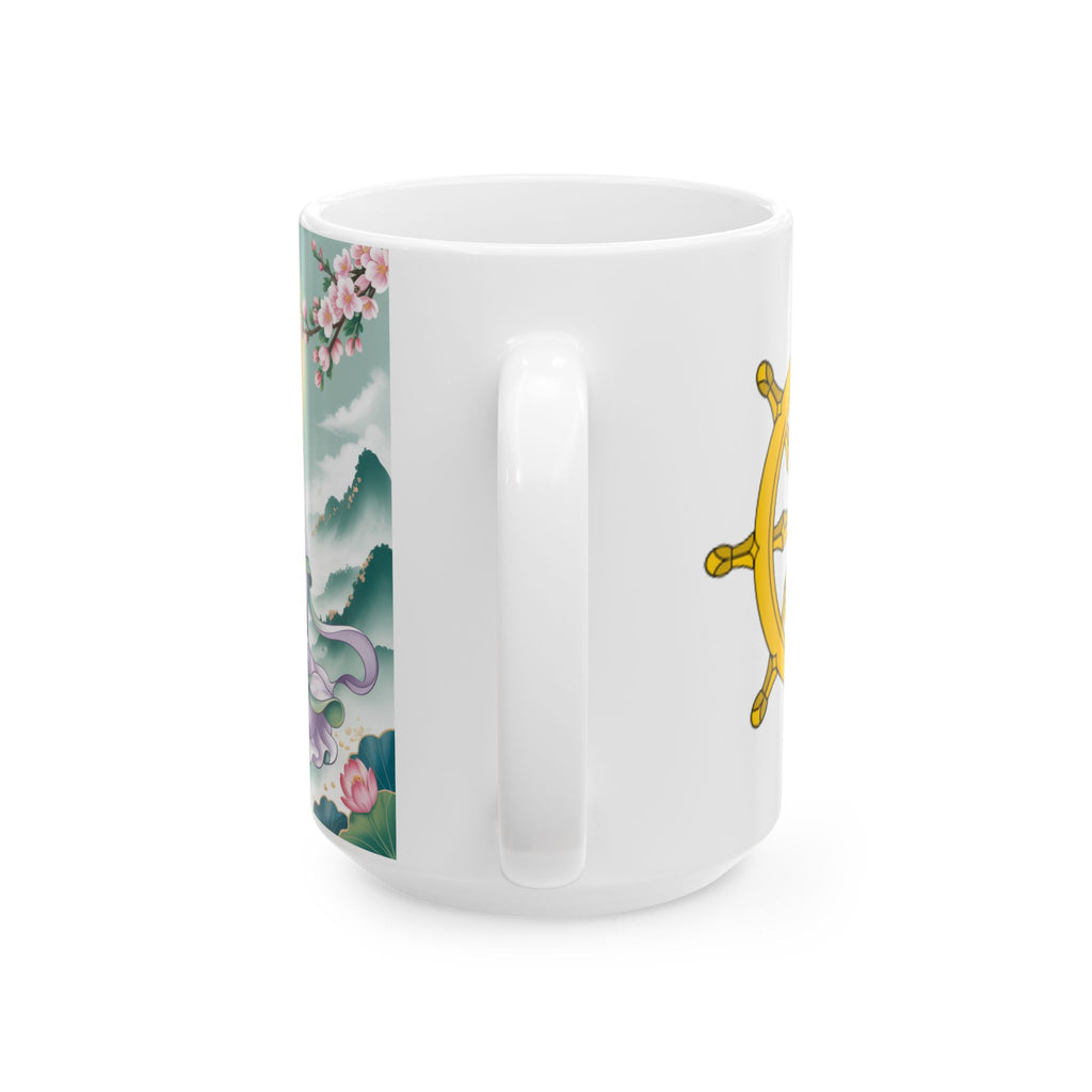 Serene Guan Yin/Avalokiteshvara Ceramic Mug - Perfect Gift for Mindfulness, Tea Lovers, Inspirational Decor, Buddhist Art, Meditation Enthusiasts