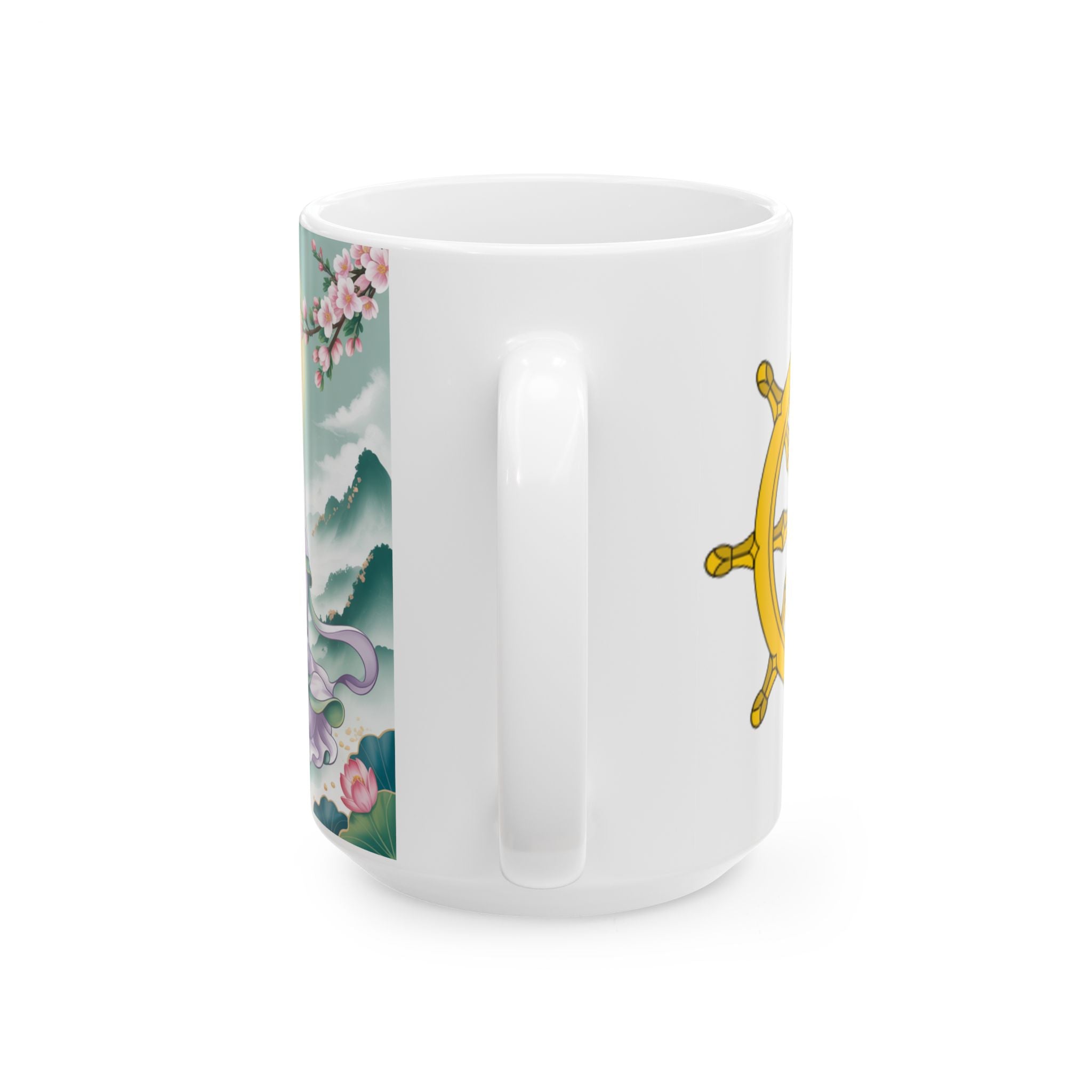 Serene Guan Yin/Avalokiteshvara Ceramic Mug - Perfect Gift for Mindfulness, Tea Lovers, Inspirational Decor, Buddhist Art, Meditation Enthusiasts
