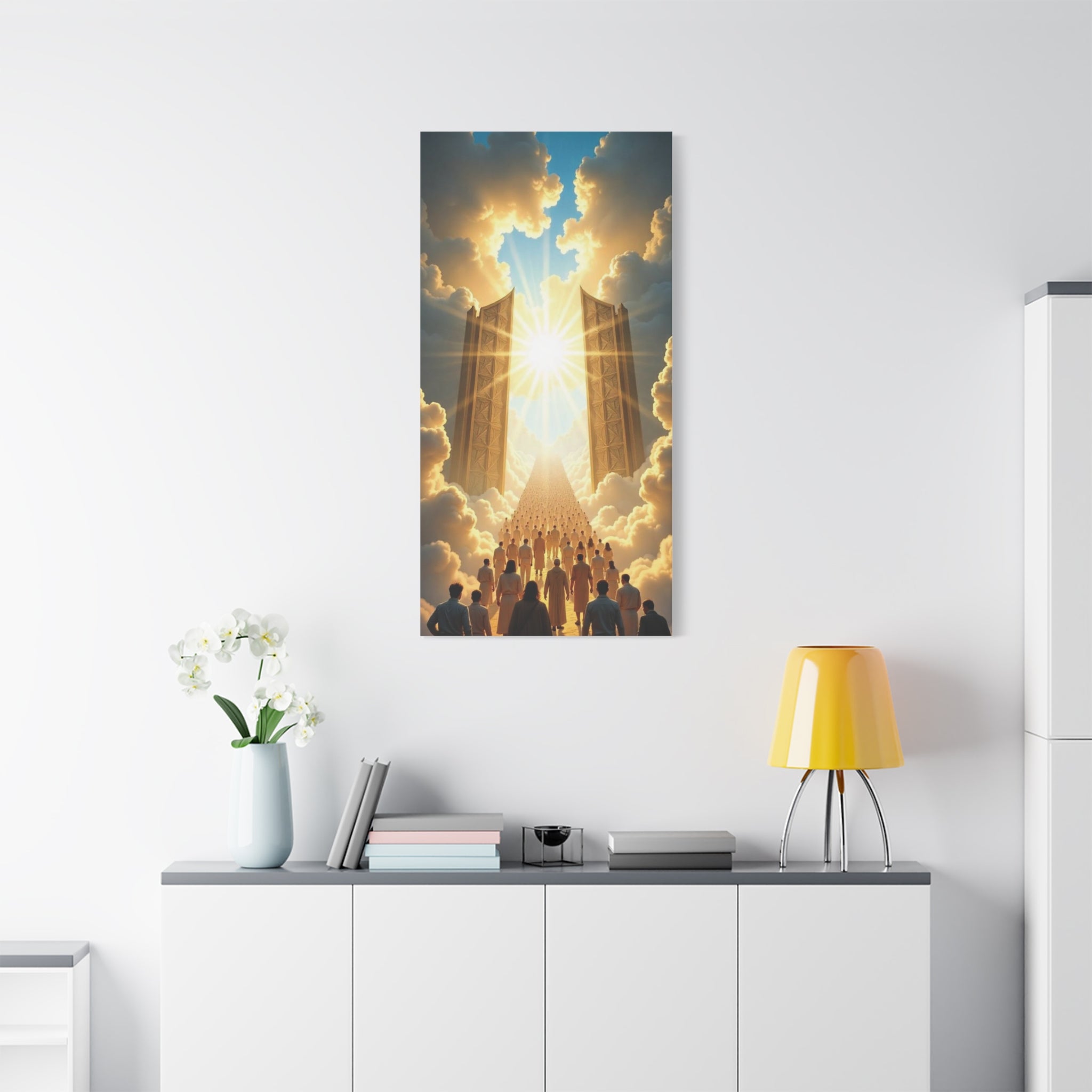 Inspirational Heavens Gate Matte Canvas Art, Uplifting Wall Decor, Hopeful Home Art, Motivational Canvas Print, Spiritual Canvas Decoration