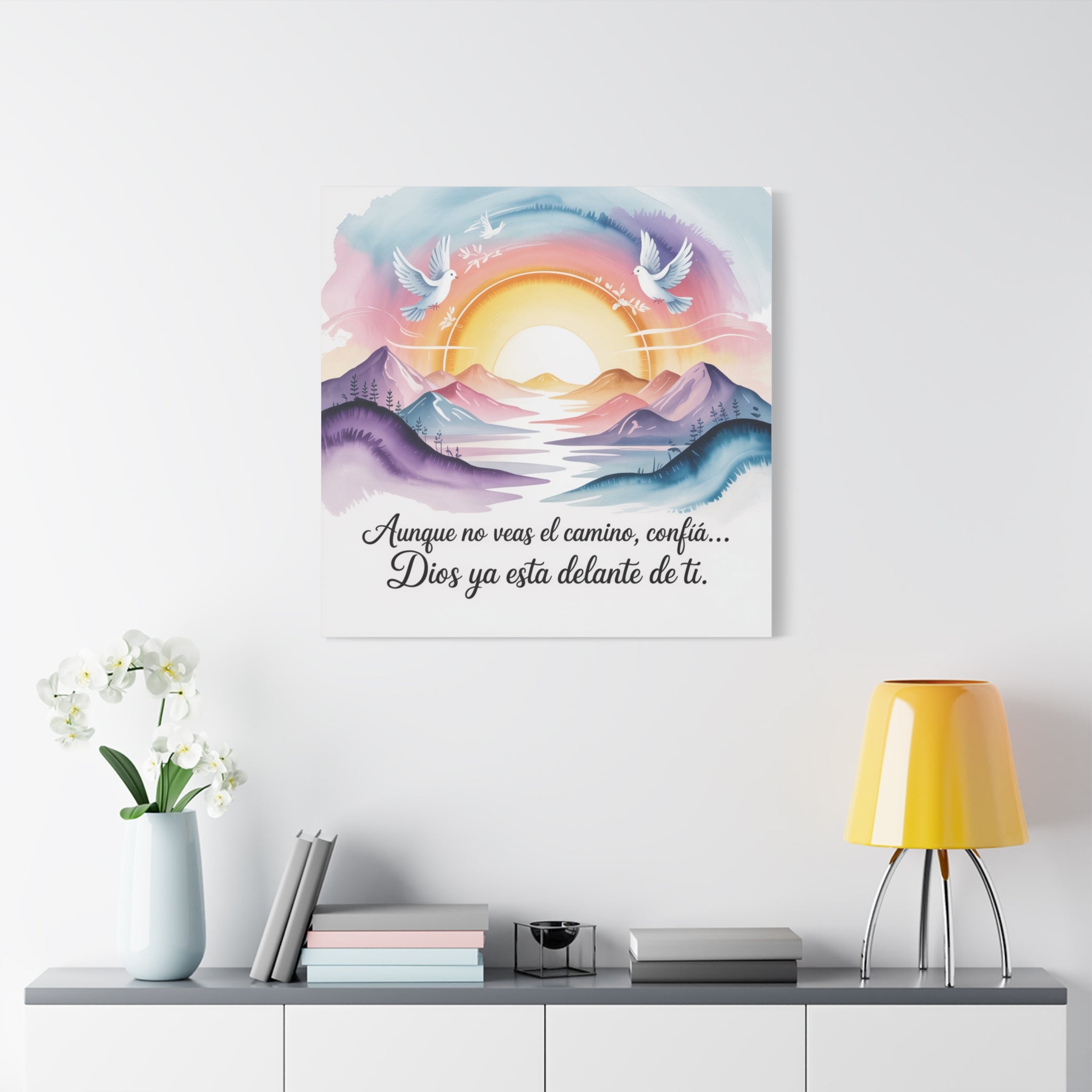 Inspirational Canvas Wall Art, Faith Motivational Decor, Colorful Nature Print, Home Office Decoration, Meaningful Gift for Friends
