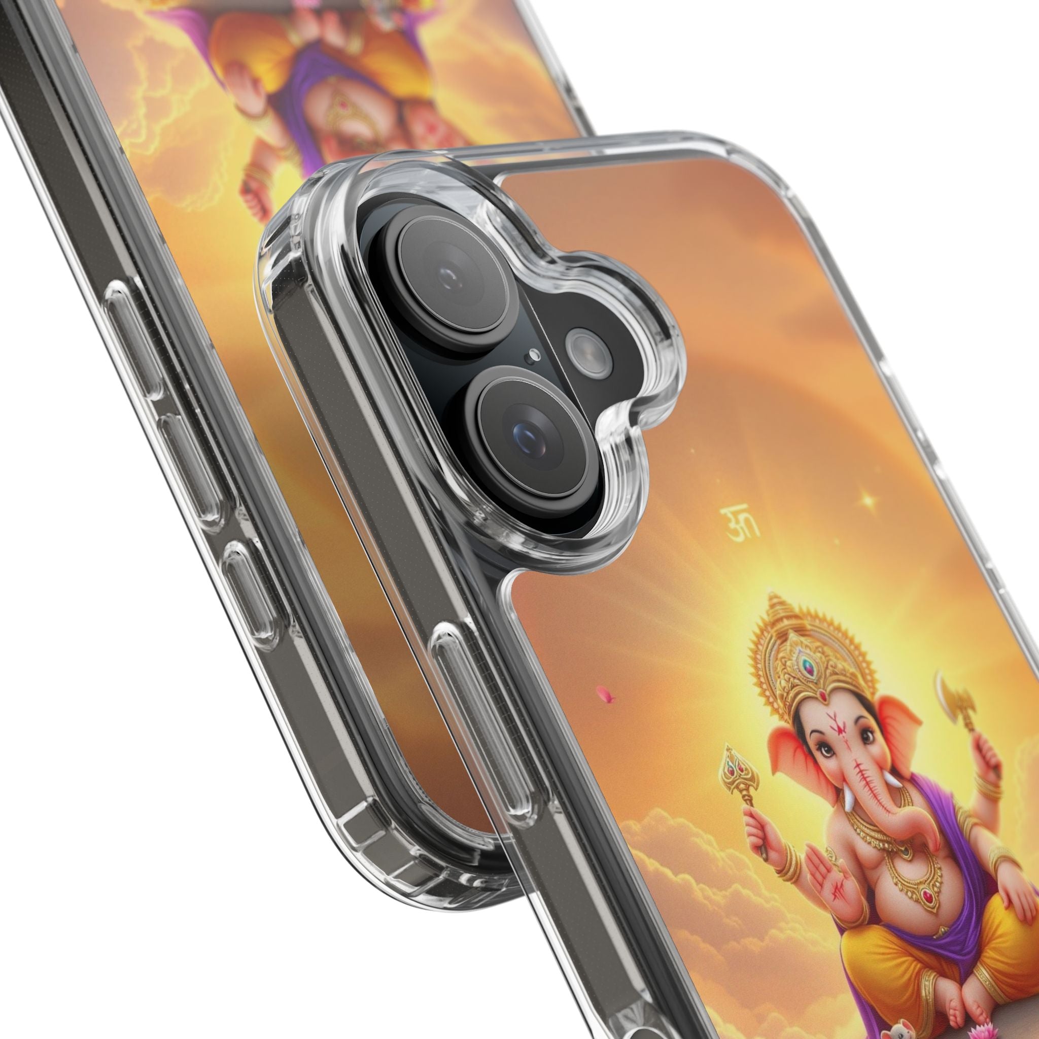 Ganesh Clear Phone Case, Spiritual iPhone Cover, Hindu God Phone Protector, Gift for Her, Boho Phone Accessories