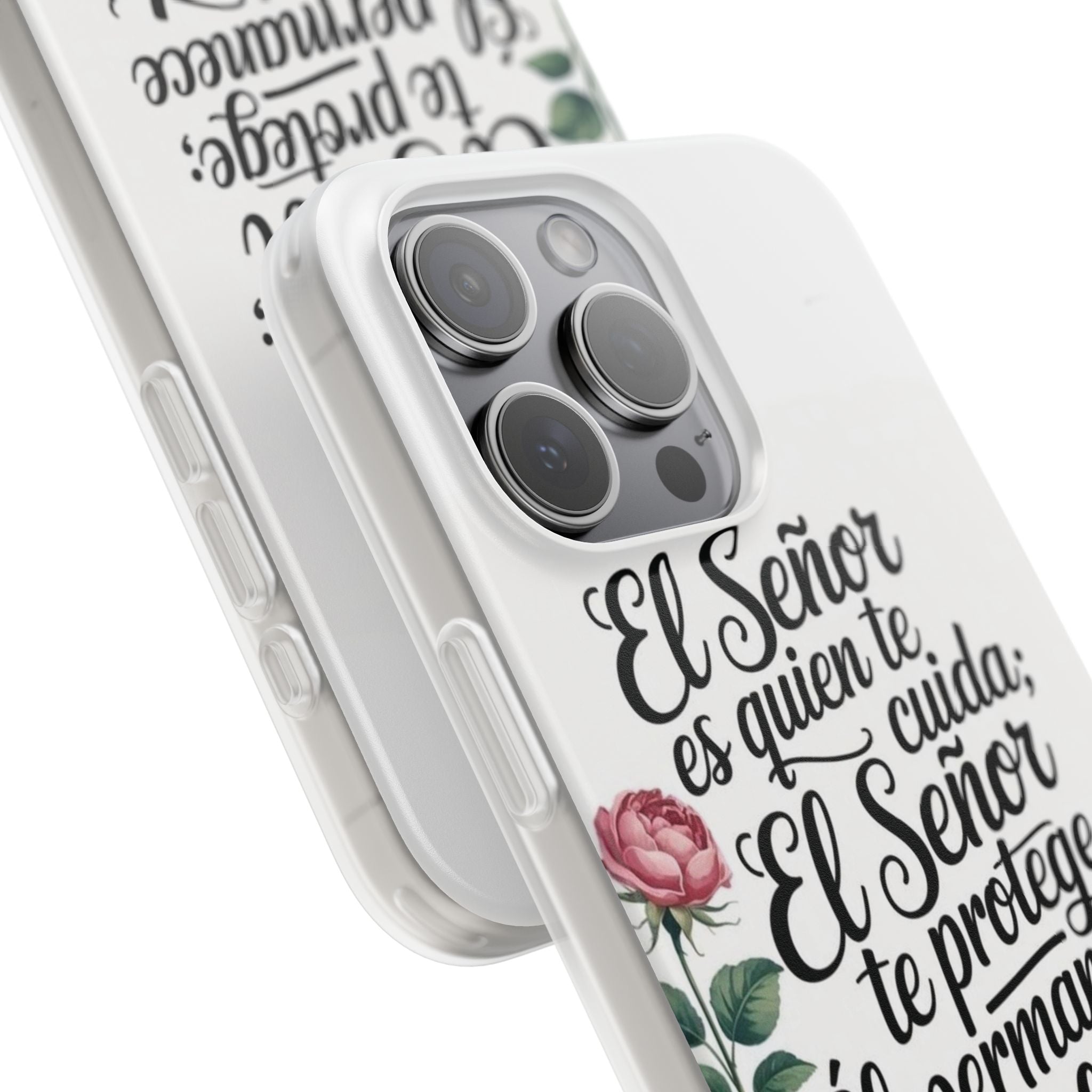 Inspirational Phone Case with Psalm 121:5 Quote, Flexi Case for Protection, Bible Verse Case, Gift for Faith Lovers, Spiritual Décor