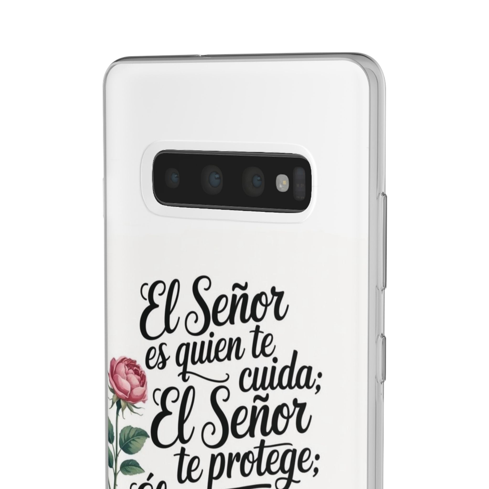 Inspirational Phone Case with Psalm 121:5 Quote, Flexi Case for Protection, Bible Verse Case, Gift for Faith Lovers, Spiritual Décor