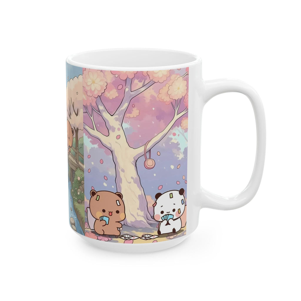 Bubu Dudu Cute Animal Ceramic Mug, Cozy Tea Cup, Adorable Gift for Animal Lovers, Coffee Lover's Mug, Unique Birthday Present, Spring Decor
