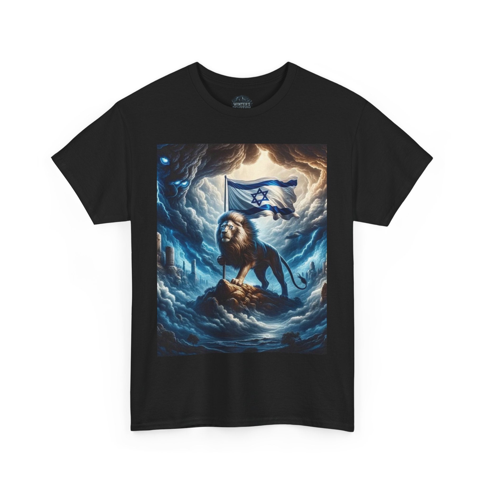 Majestic Lion Unisex Heavy Cotton Tee - Inspirational Apparel, Gift for Animal Lovers, Graphic Tee, Unique T-Shirt, Casual Wear