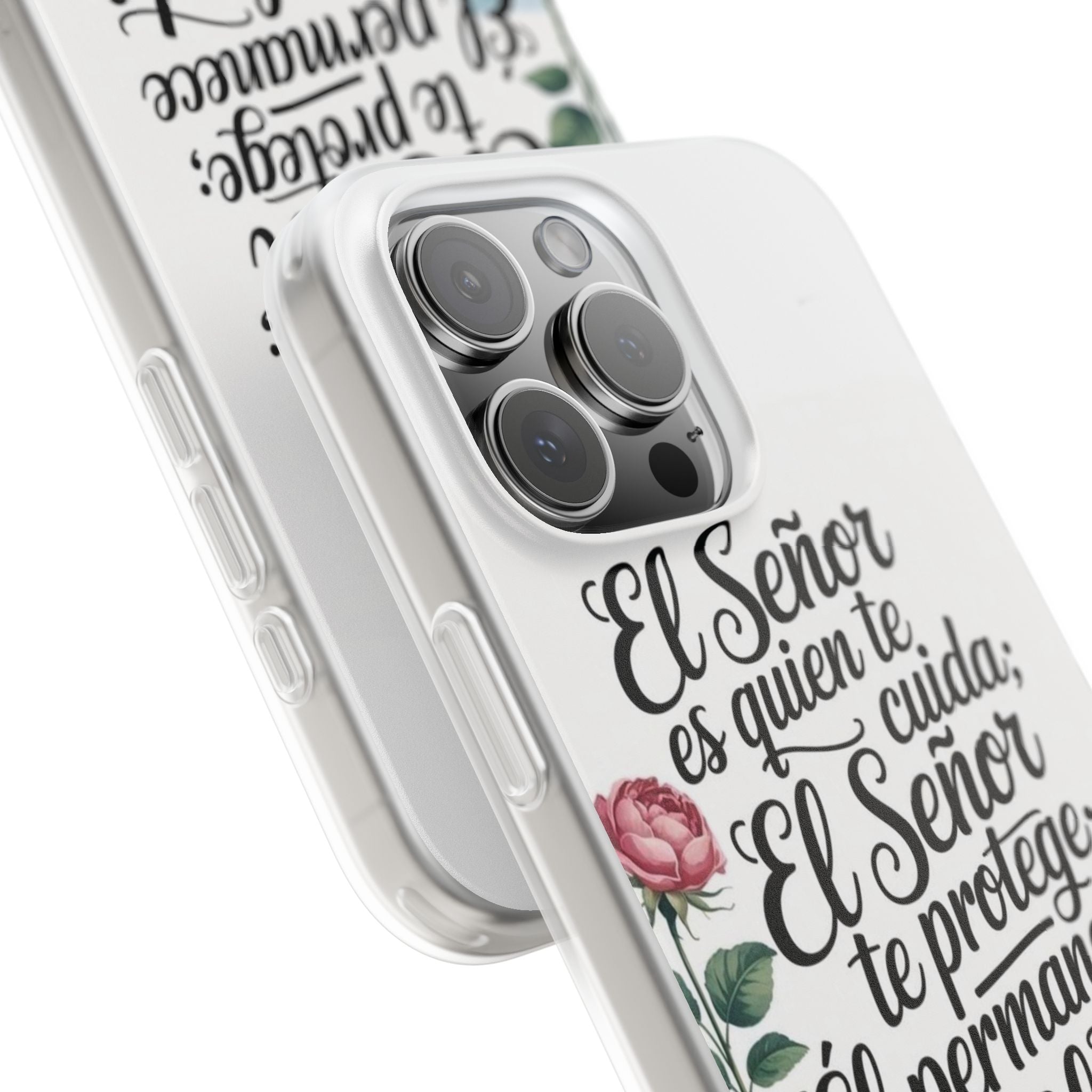 Inspirational Phone Case with Psalm 121:5 Quote, Flexi Case for Protection, Bible Verse Case, Gift for Faith Lovers, Spiritual Décor