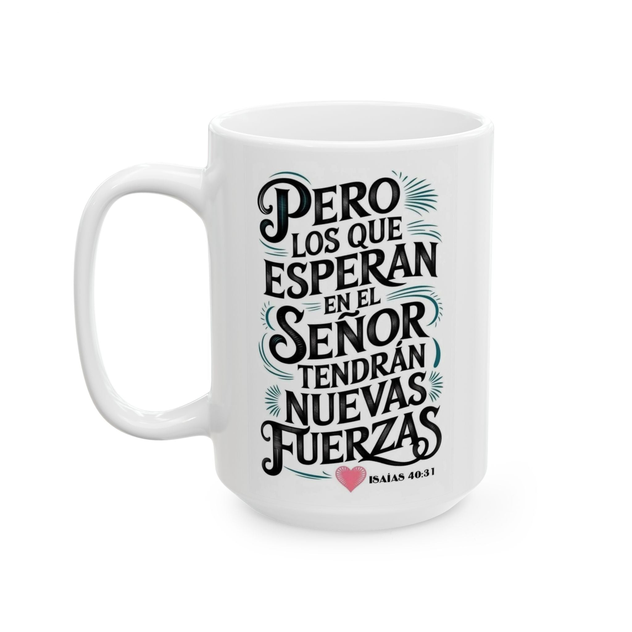 Ceramic Mug – 'Peace, Patience, Strength, Power' Boho Lion Design (11oz & 15oz)