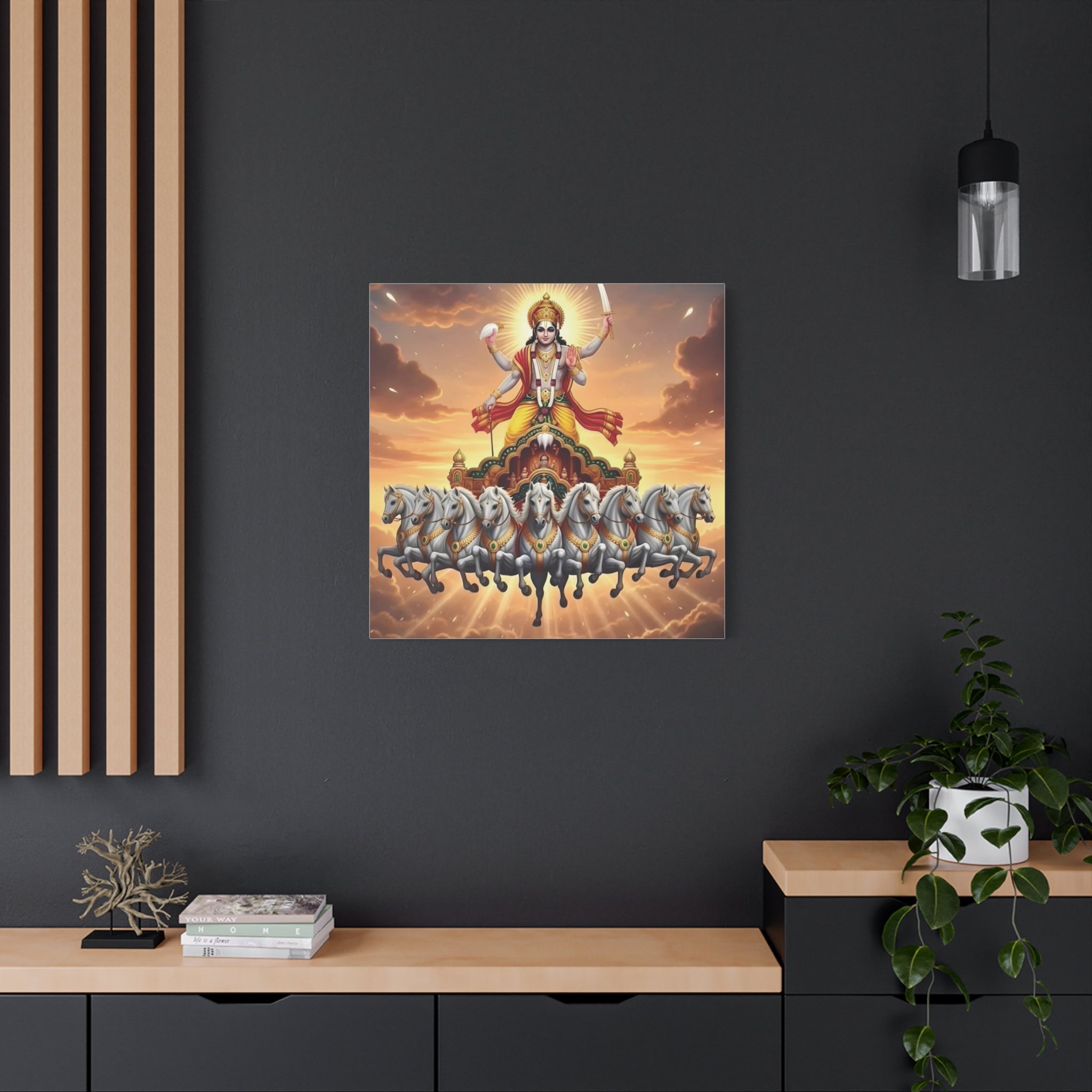 Khrisna Divine Canvas Wall Art, Home Decor, Spiritual Gift, Religious Artwork, Hindu Art