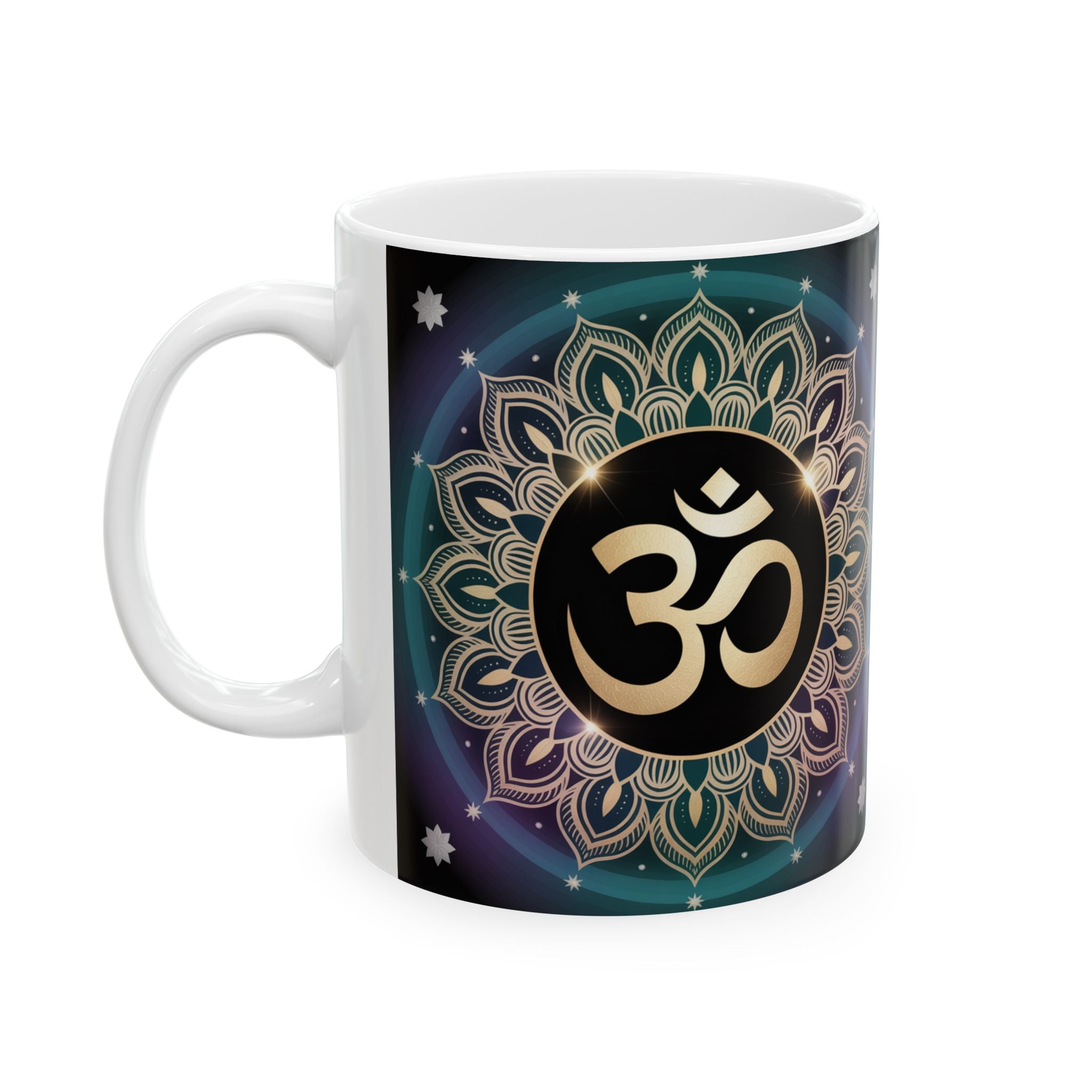 Spiritual Ganesh Ceramic Mug, Meditation Gift, Indian Art Mug, Home Decor, Tea Coffee Cup, Festival Gift Idea