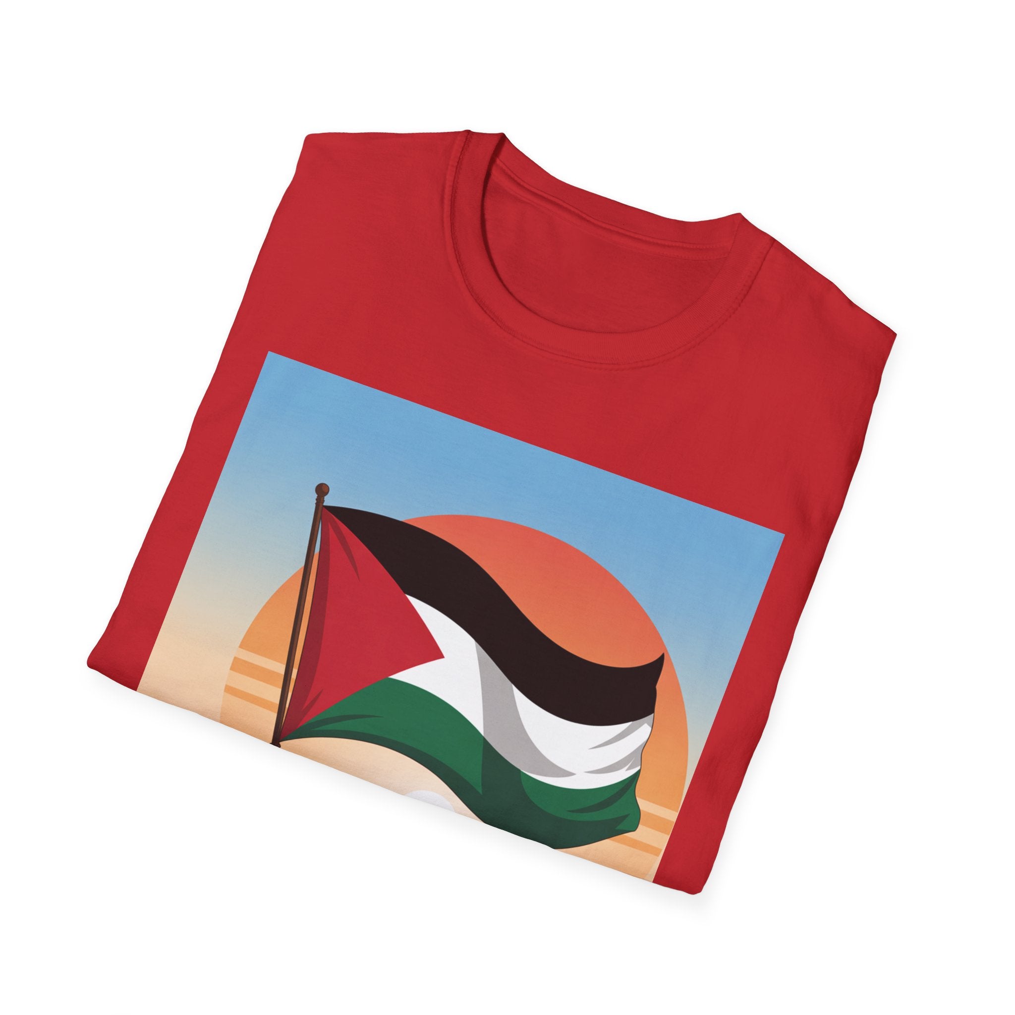 Palestine Pride Unisex Softstyle T-Shirt, Casual Wear, Statement Tee, Gift for Activists, Festival Apparel, Protest Clothing