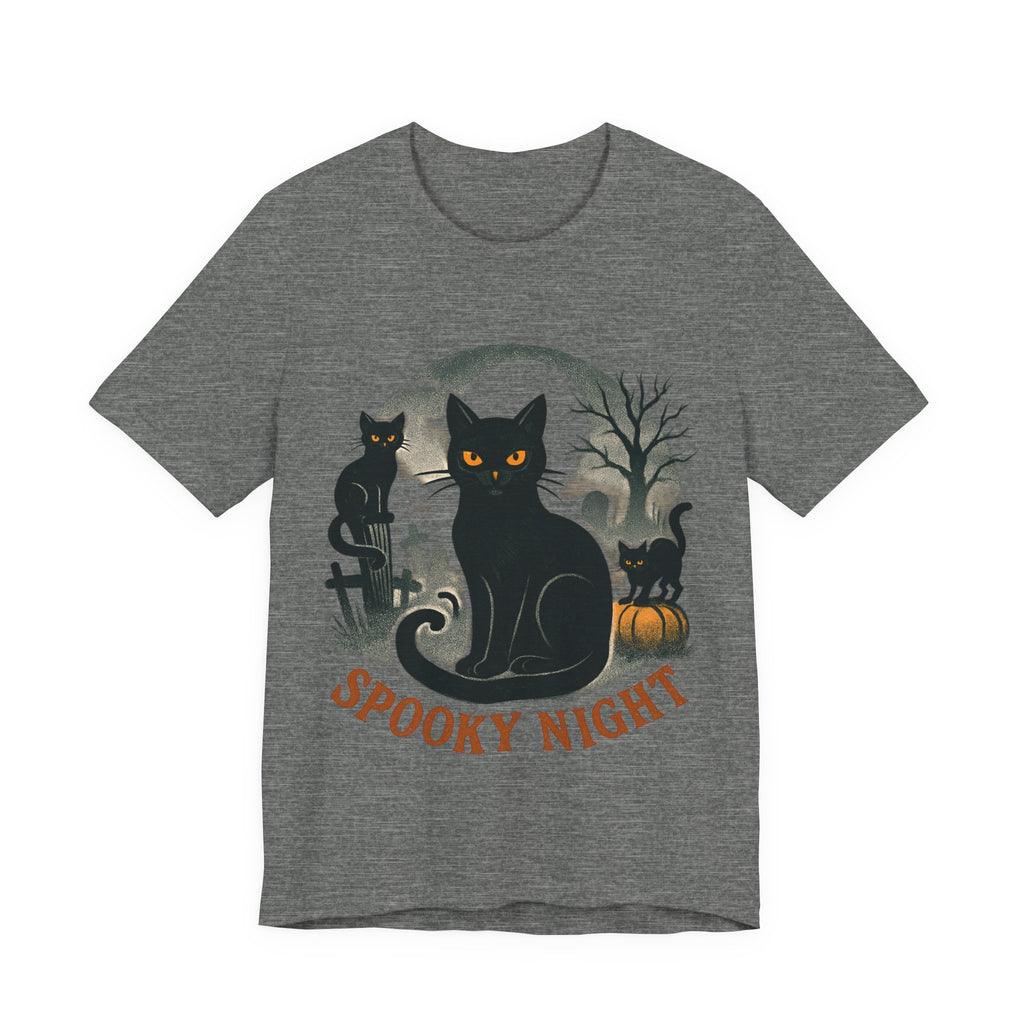Halloween Black Cat Tee Unisex Jersey Short Sleeve Tee