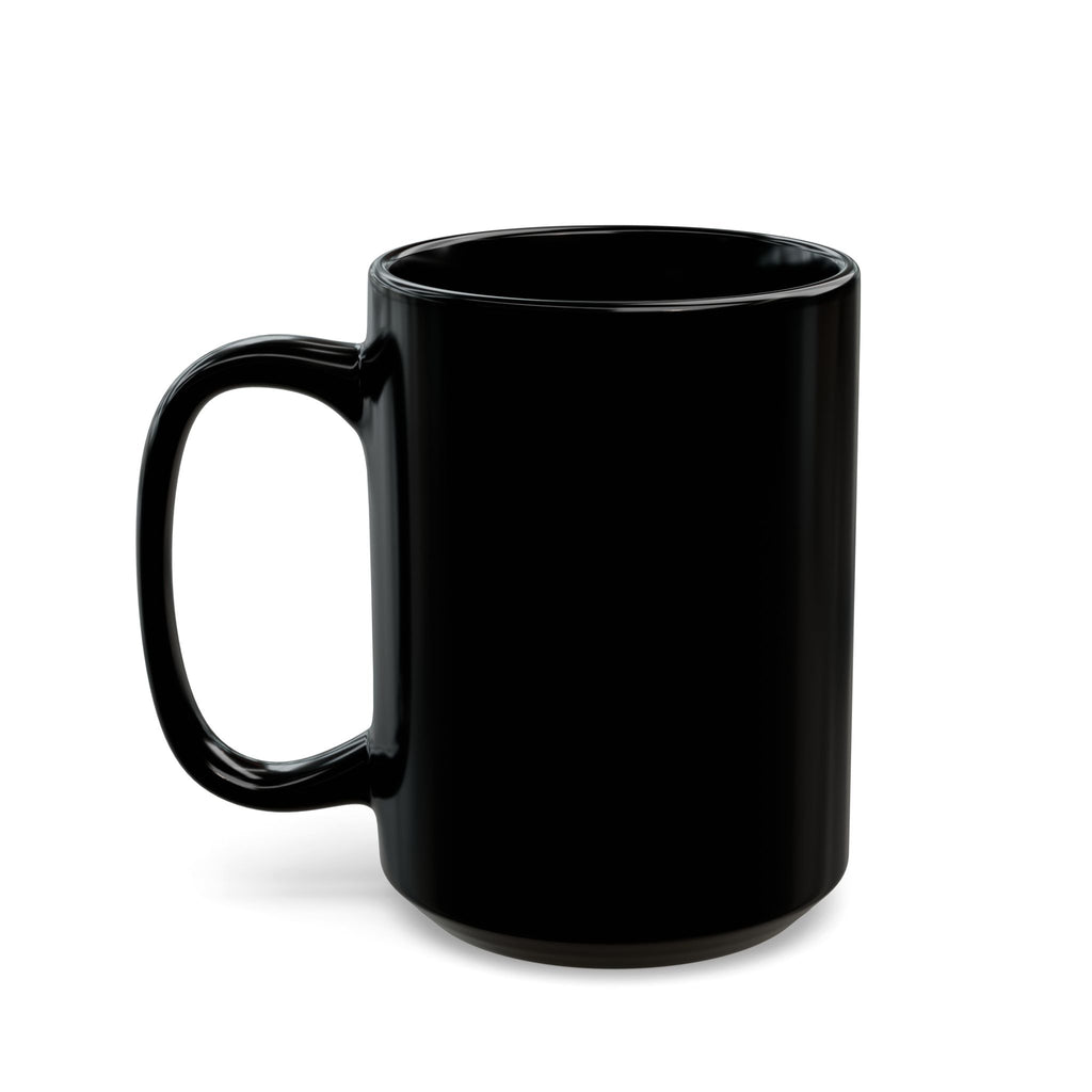 Elegant Black Mug with Floral Design, Islamic Mug, Spiritual Gift, Coffee Cup, Home Decor