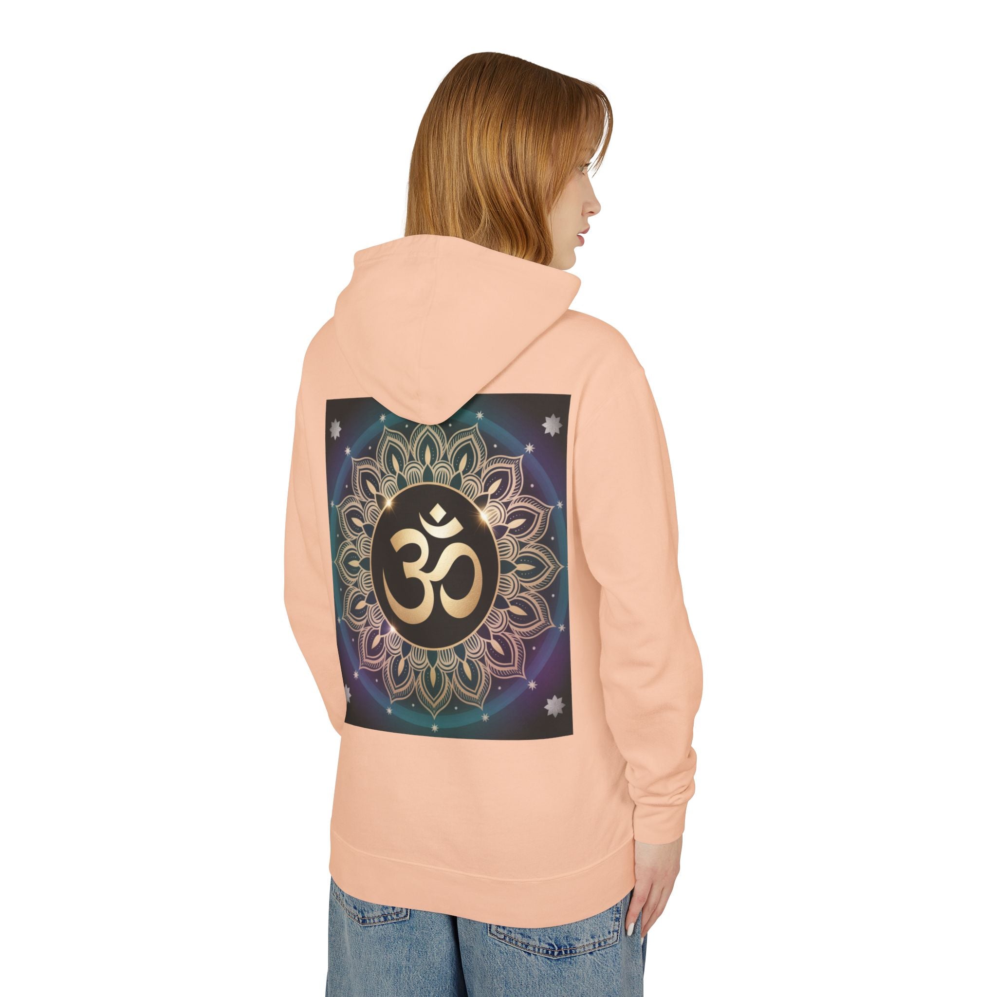 Spiritual Unisex Hoodie, Inspirational Hooded Sweatshirt, Yoga Apparel, Meditation Fashion, Ganesh and Om Design