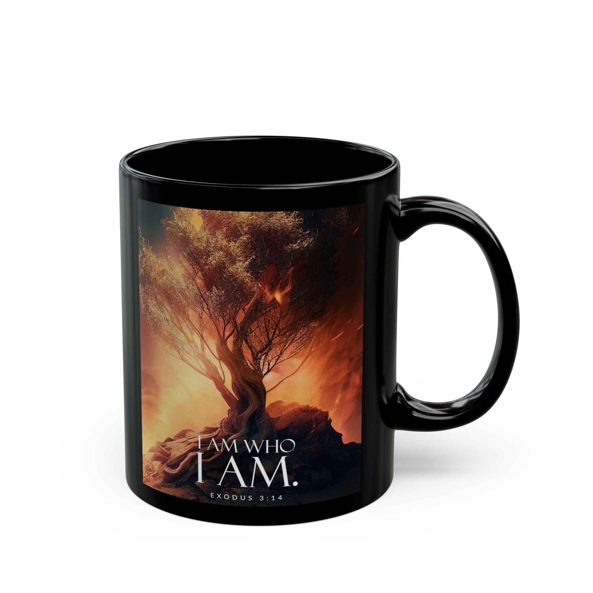 Inspiring Black Mug with Uplifting Quote, 11oz or 15oz Coffee/Tea Cup, Spiritual Gift, Motivational Drinkware, Faith-Based Decor