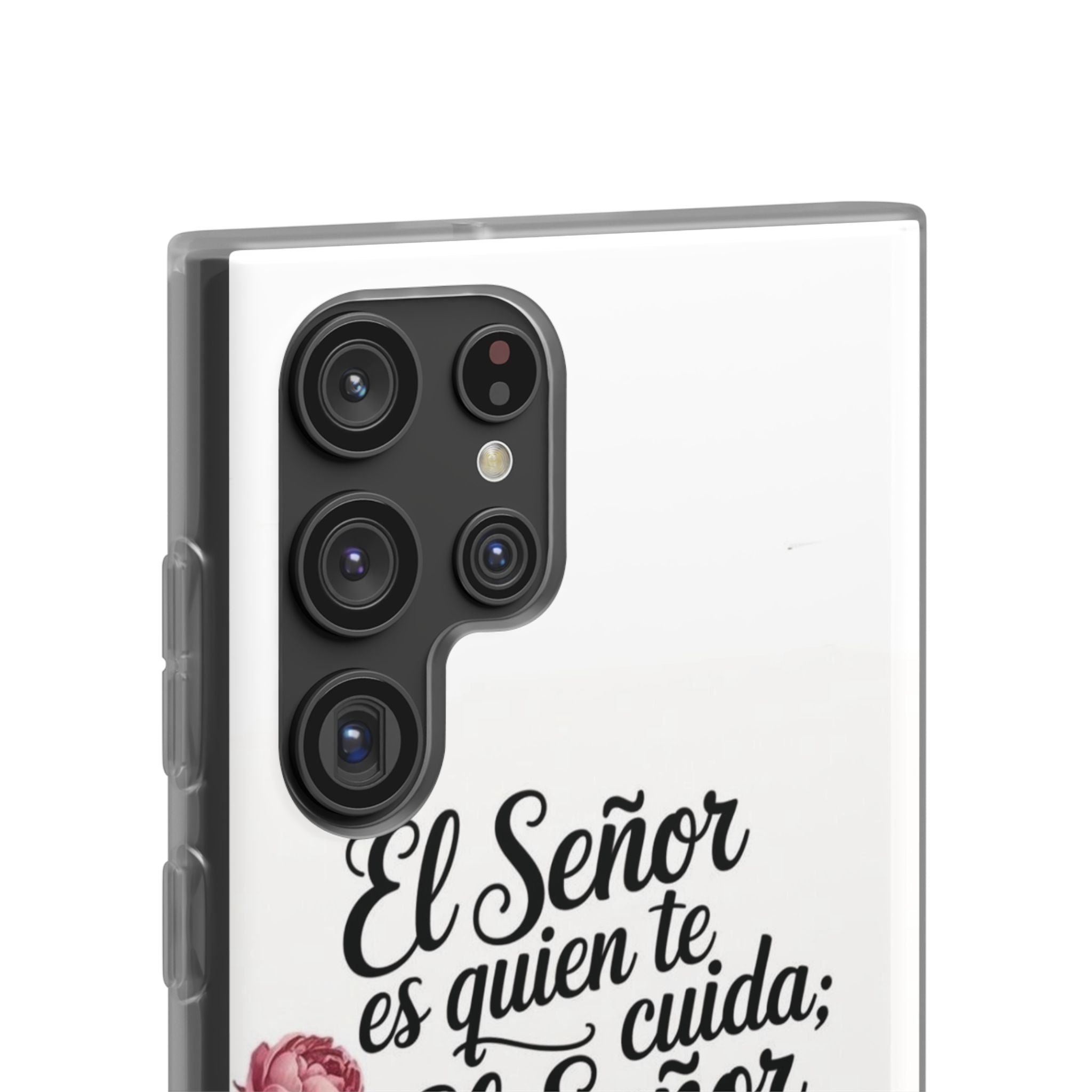 Inspirational Phone Case with Psalm 121:5 Quote, Flexi Case for Protection, Bible Verse Case, Gift for Faith Lovers, Spiritual Décor