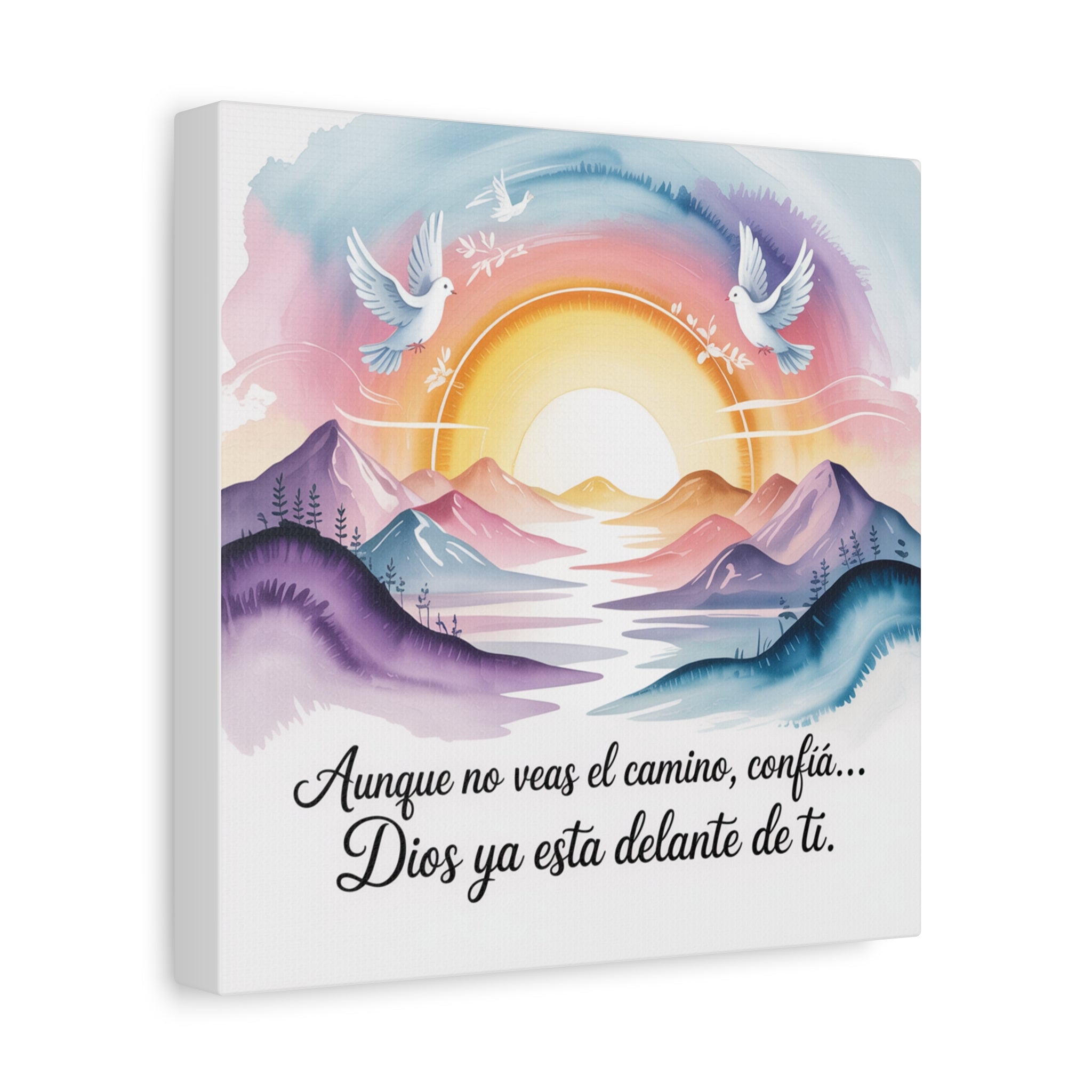 Inspirational Canvas Wall Art, Faith Motivational Decor, Colorful Nature Print, Home Office Decoration, Meaningful Gift for Friends