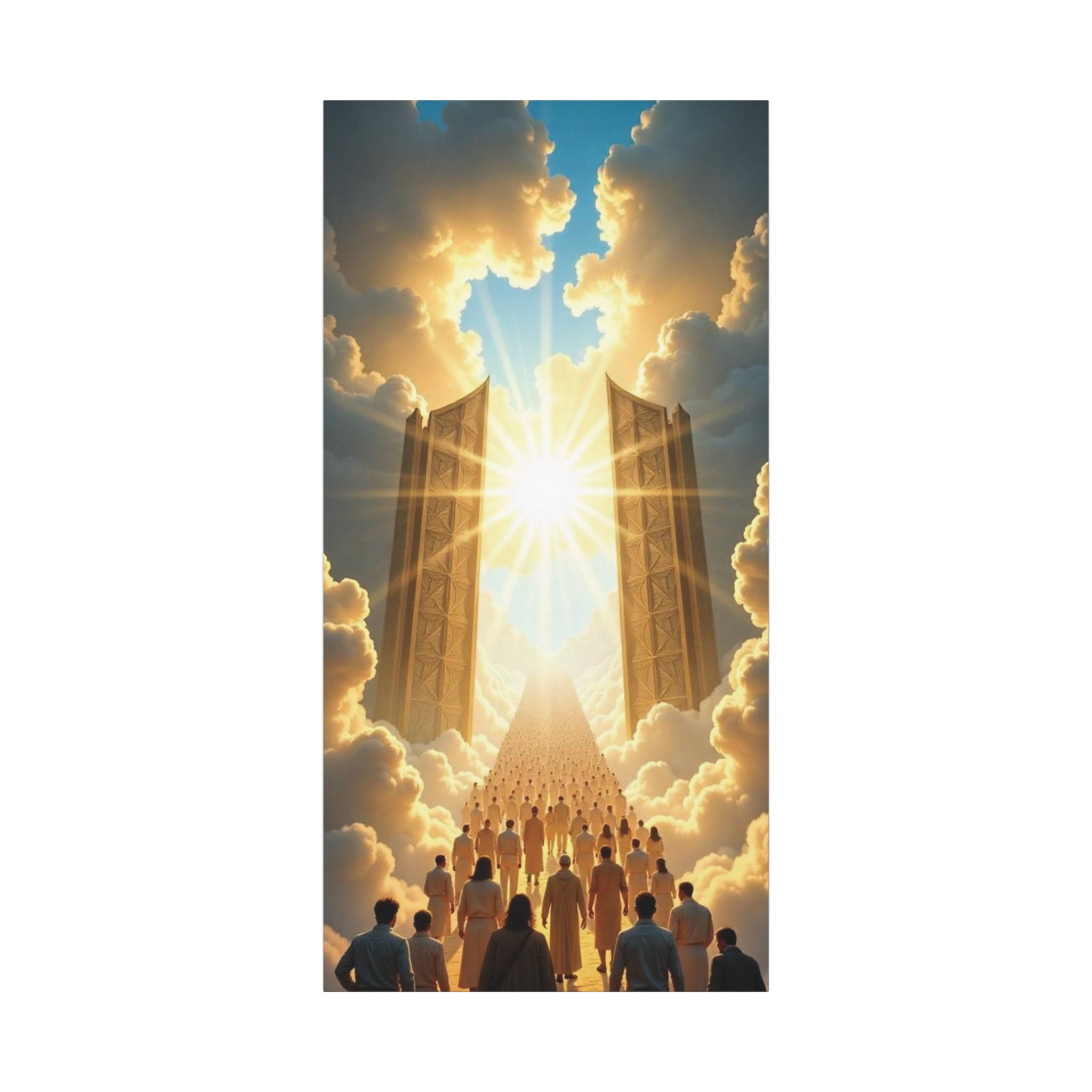 Inspirational Heavens Gate Matte Canvas Art, Uplifting Wall Decor, Hopeful Home Art, Motivational Canvas Print, Spiritual Canvas Decoration