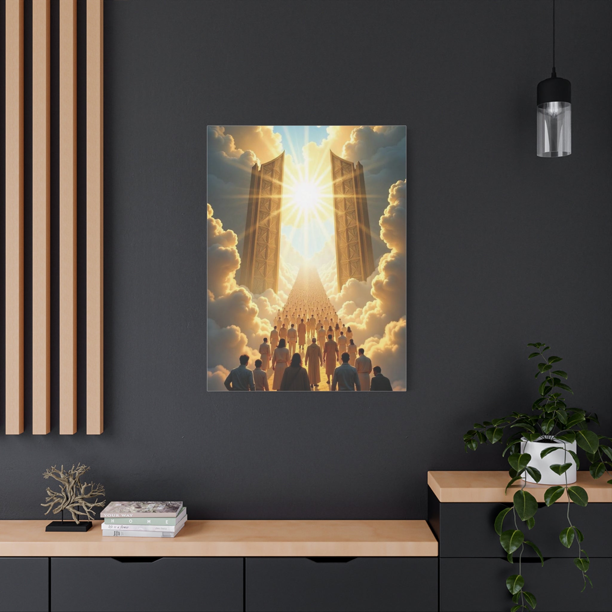 Inspirational Heavens Gate Matte Canvas Art, Uplifting Wall Decor, Hopeful Home Art, Motivational Canvas Print, Spiritual Canvas Decoration